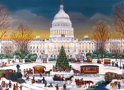 Foto 2 | Puzzle Eurographics Christmas At The Capitol De 300 Piezas - Venta Internacional.