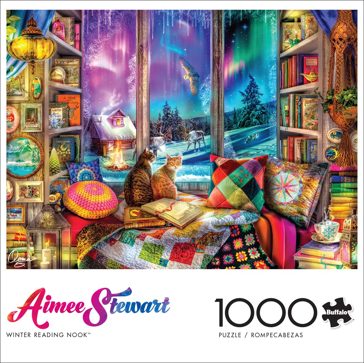 Foto 3 pulgar | Rompecabezas Buffalo Games Aimee Stewart Winter Reading Nook - Venta Internacional.