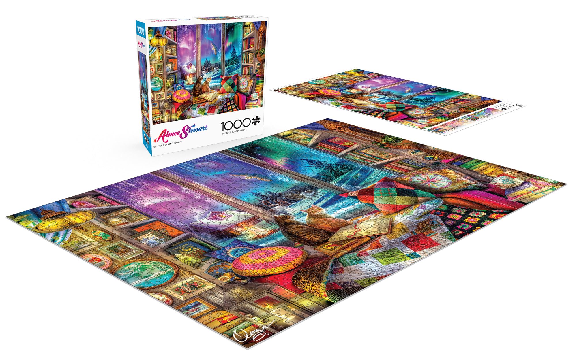Foto 5 pulgar | Rompecabezas Buffalo Games Aimee Stewart Winter Reading Nook - Venta Internacional.