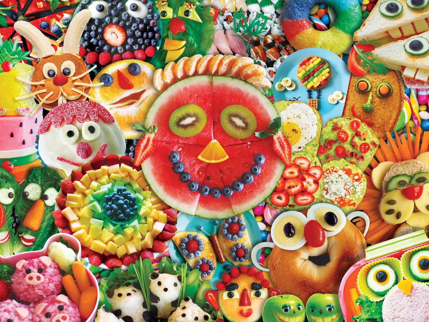 Foto 2 | Rompecabezas Masterpieces Funny Face Food, 300 Piezas - Venta Internacional.