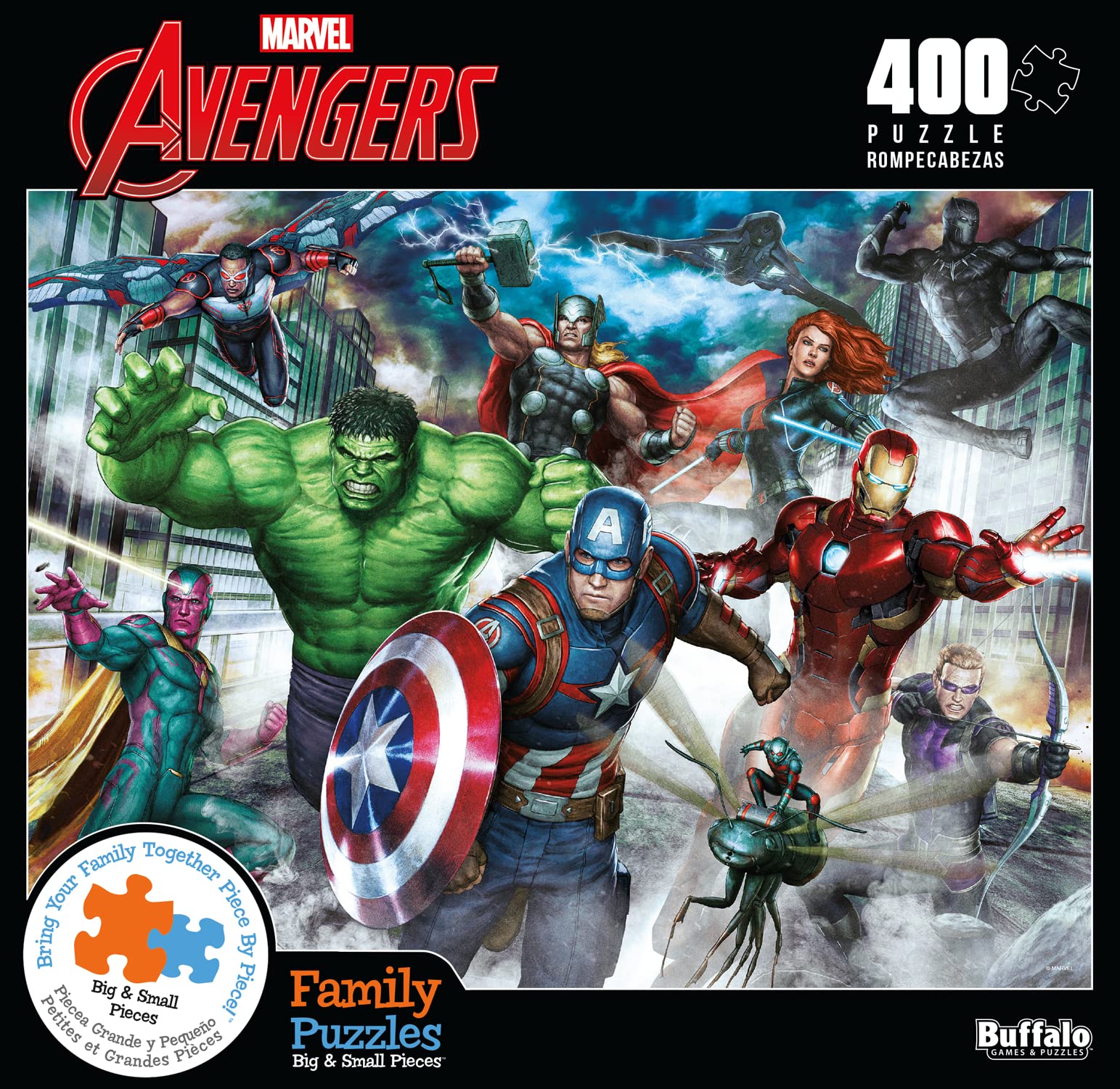 Foto 2 | Rompecabezas Buffalo Games Marvel Avengers 400 Piezas - Venta Internacional.