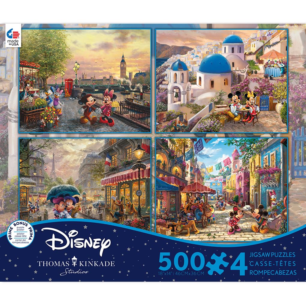 Foto 3 pulgar | Rompecabezas Ceaco 4 En 1 Thomas Kinkade Disney 500 Piezas - Venta Internacional.