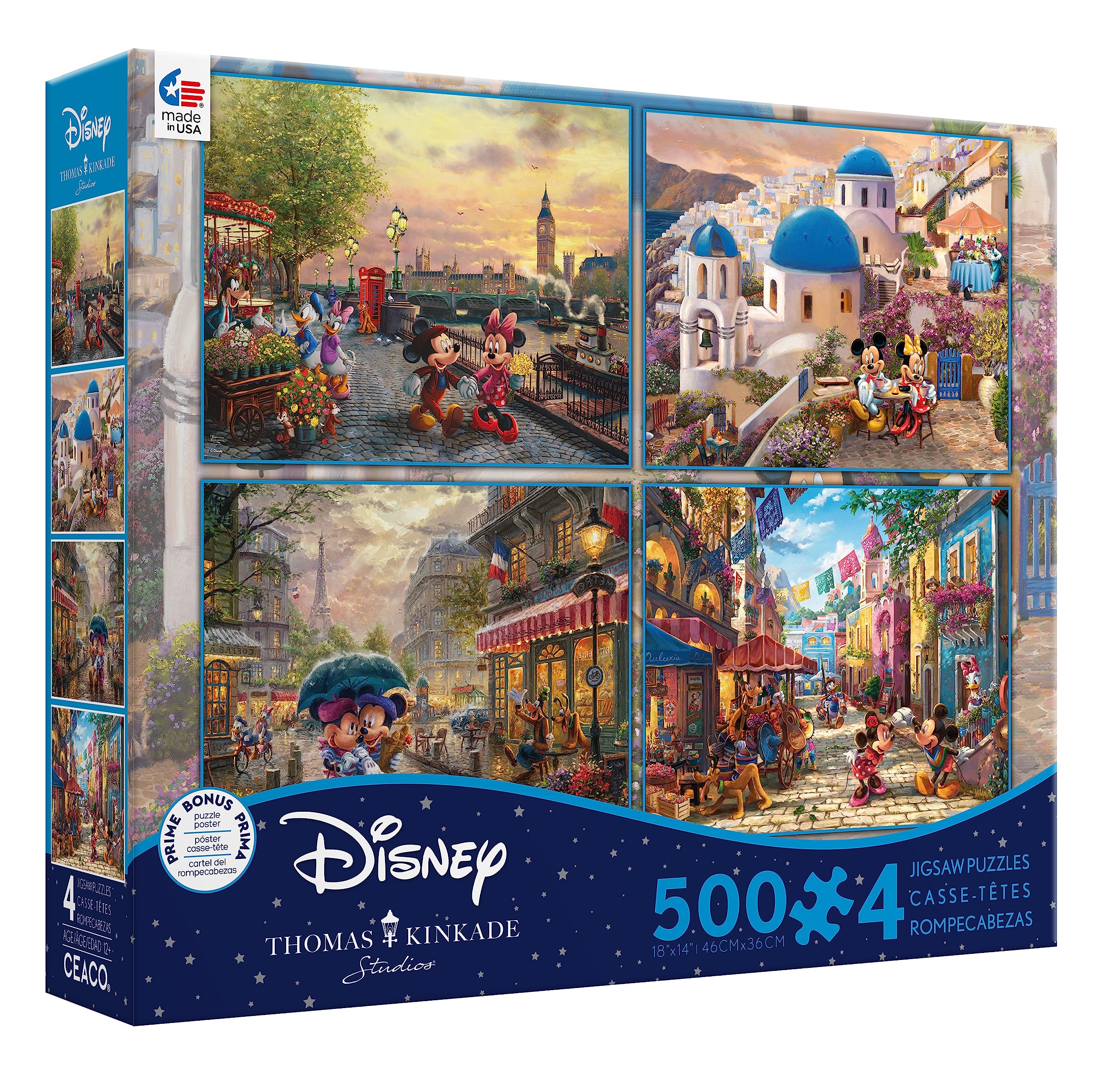 Foto 4 pulgar | Rompecabezas Ceaco 4 En 1 Thomas Kinkade Disney 500 Piezas - Venta Internacional.