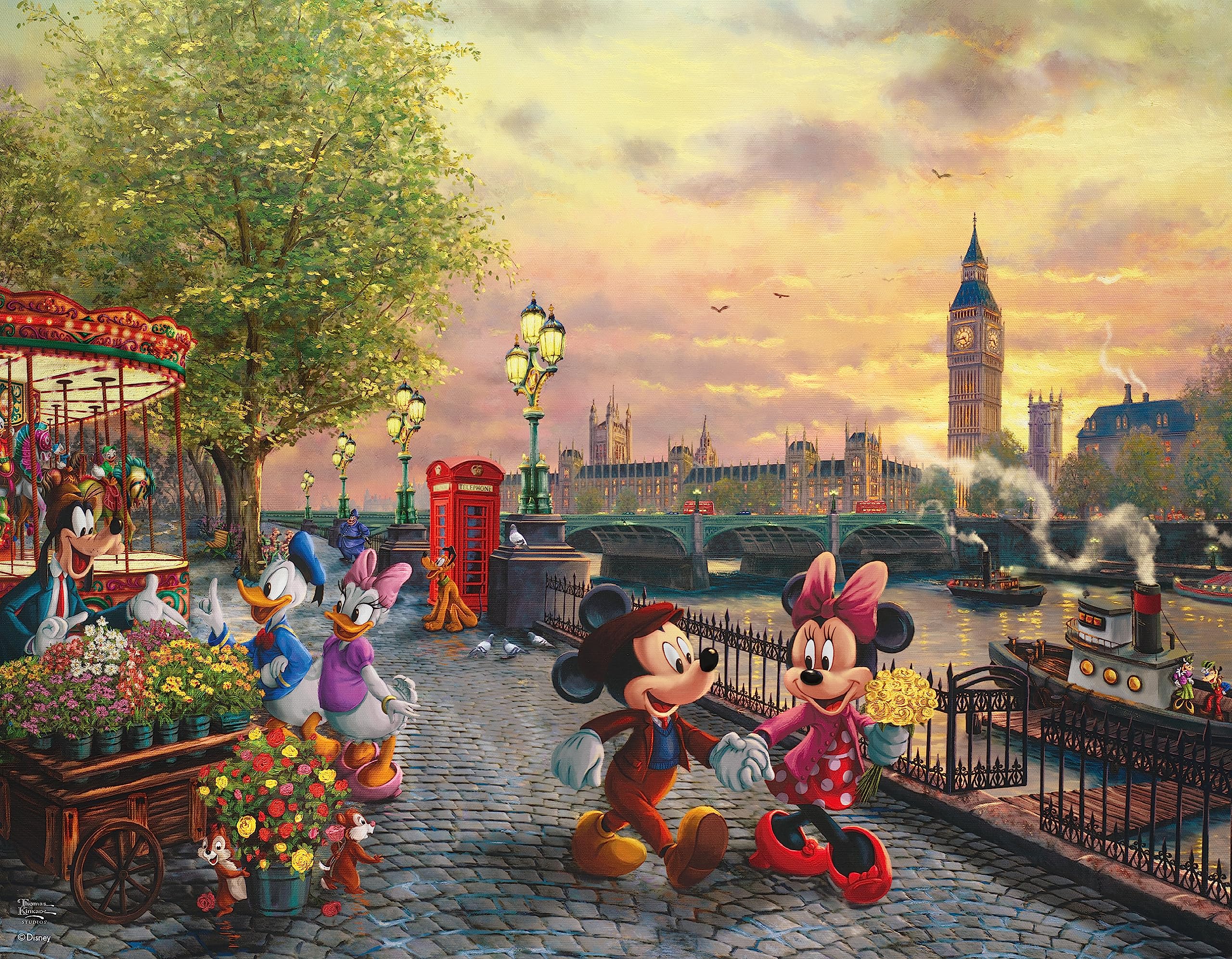 Foto 5 pulgar | Rompecabezas Ceaco 4 En 1 Thomas Kinkade Disney 500 Piezas - Venta Internacional.