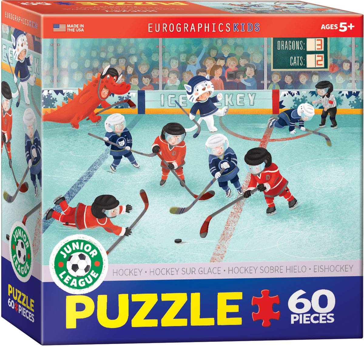 Puzle Eurographics Hockey Junior League De 60 Piezas - Venta Internacional.