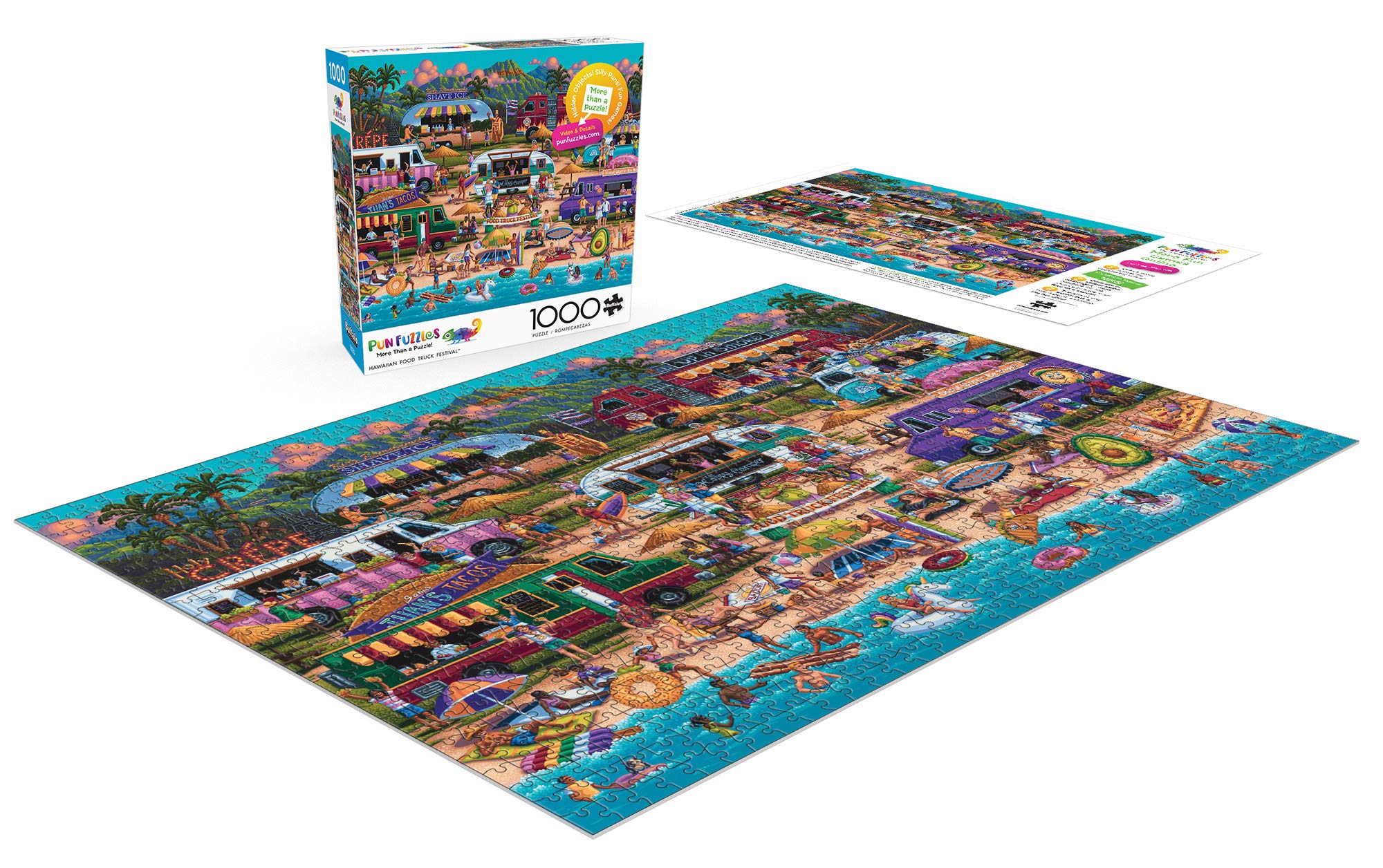 Foto 5 pulgar | Rompecabezas Buffalo Games Pun Fuzzles Hawaiian Food, 1000 Unidades - Venta Internacional.