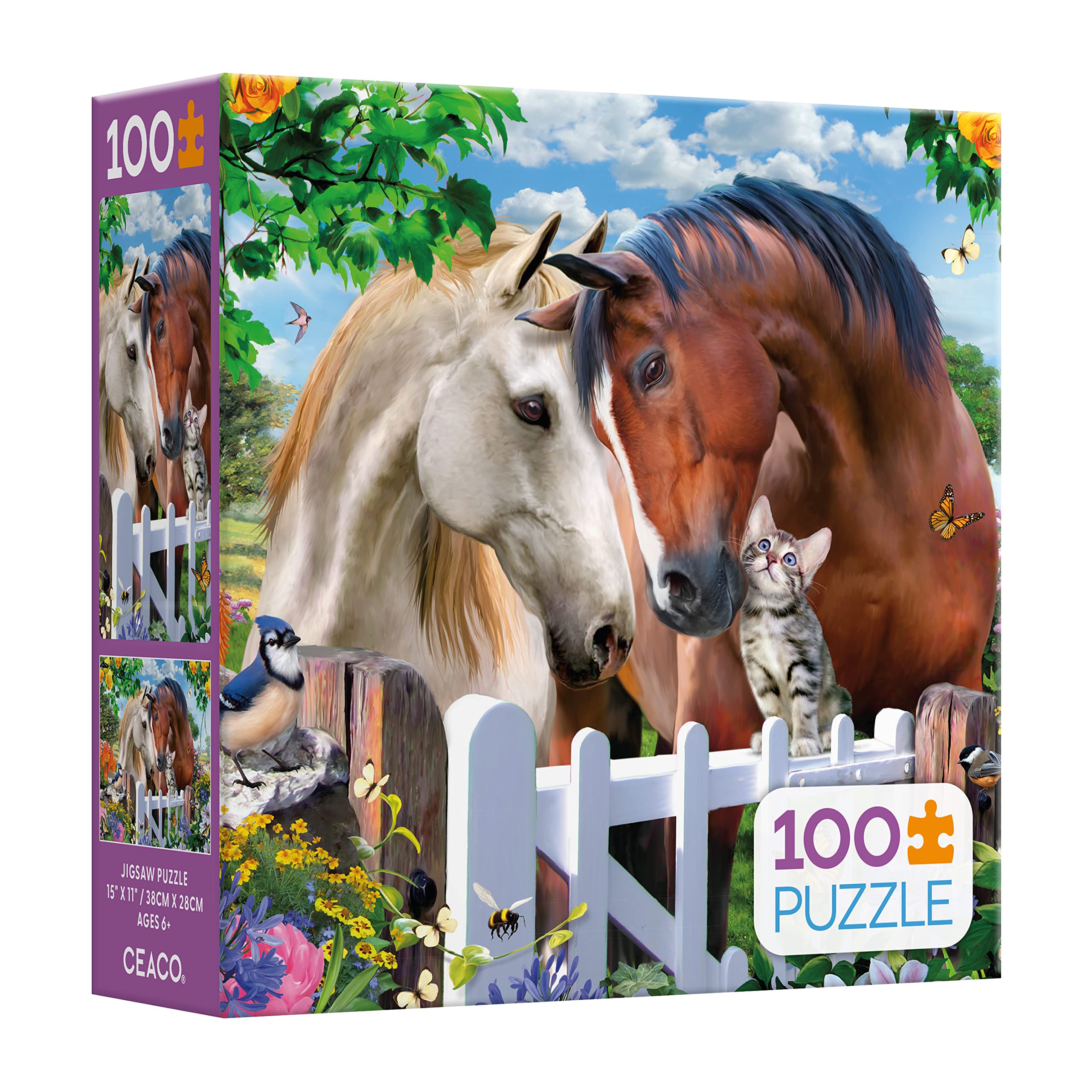 Foto 4 pulgar | Rompecabezas Ceaco Howard Robinson Garden Gate Friends, 100 Unidades - Venta Internacional.