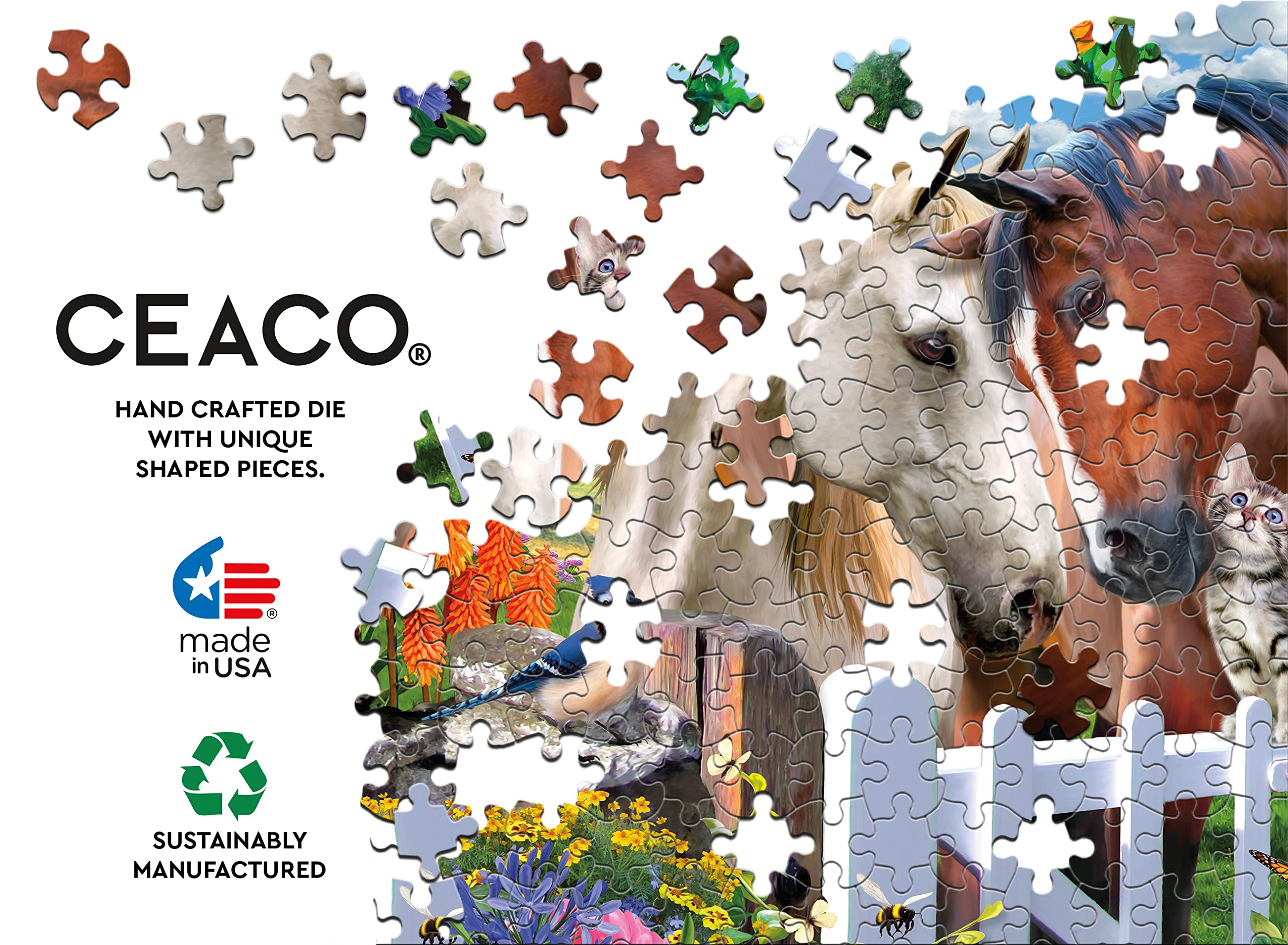 Foto 4 | Rompecabezas Ceaco Howard Robinson Garden Gate Friends, 100 Unidades - Venta Internacional.