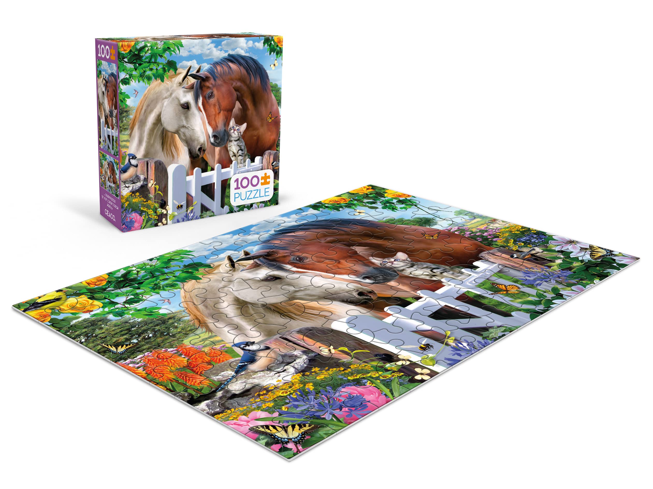 Foto 5 | Rompecabezas Ceaco Howard Robinson Garden Gate Friends, 100 Unidades - Venta Internacional.