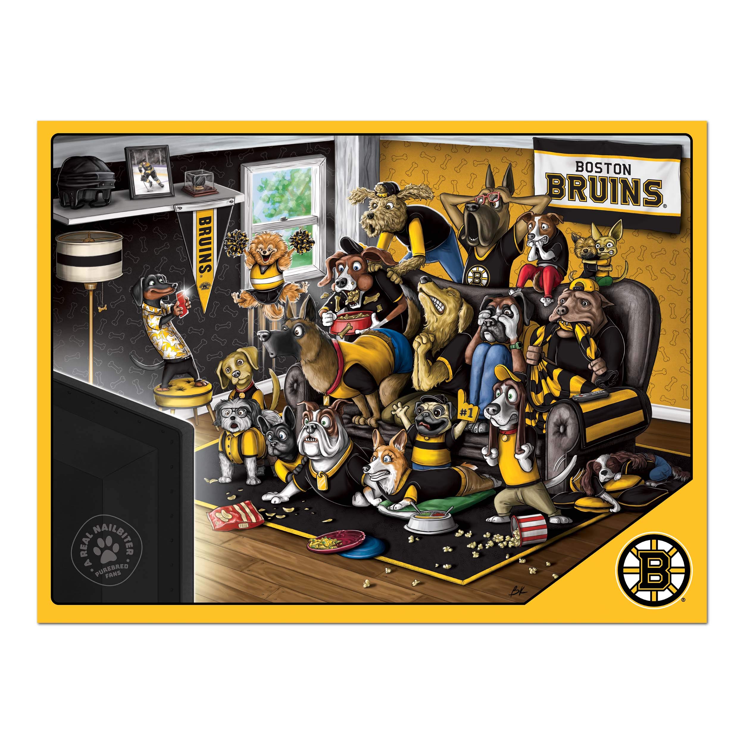 Foto 4 pulgar | Puzzle Youthefan Nhl Boston Bruins Purebred Fans, 500 Unidades - Venta Internacional.