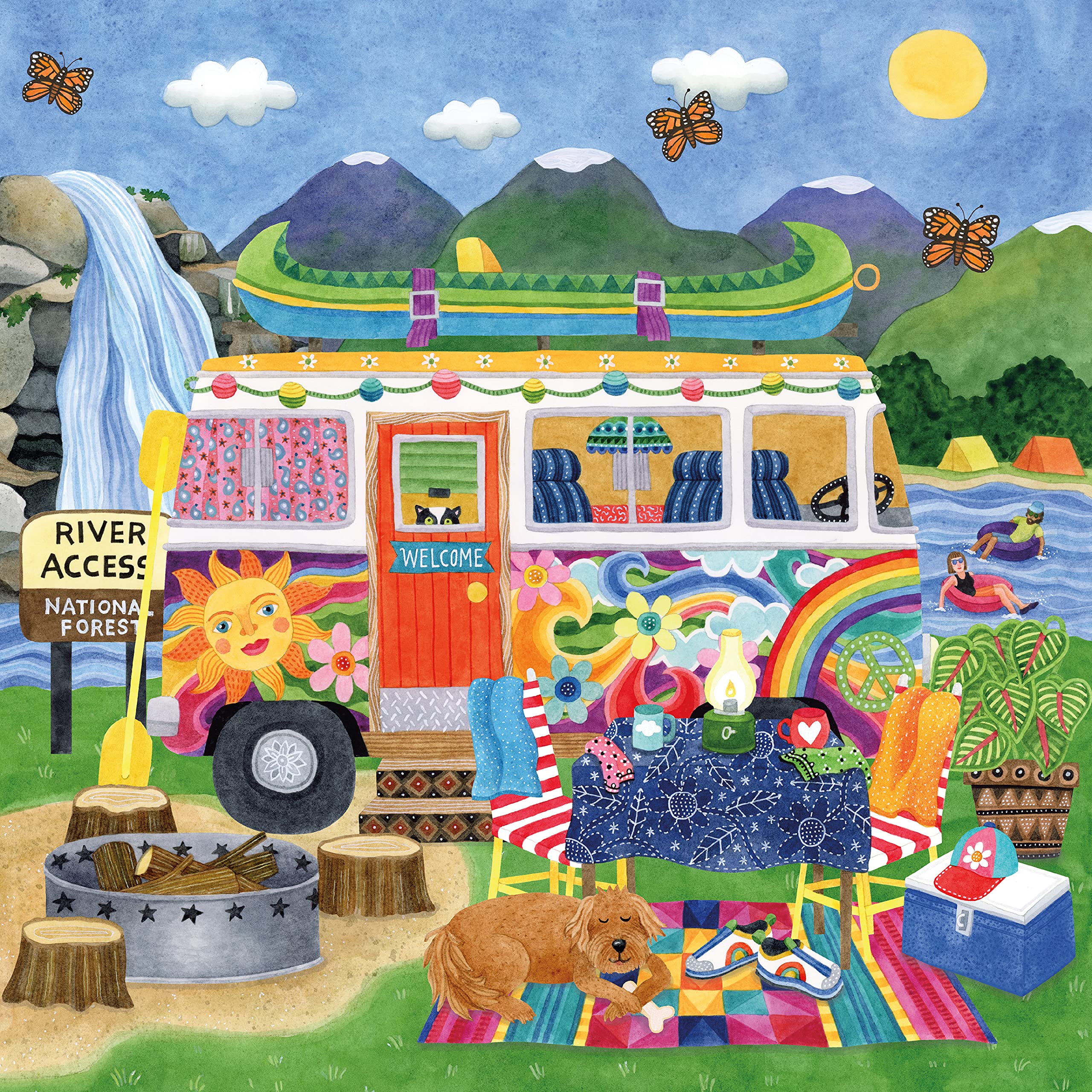 Foto 1 | Rompecabezas Ceaco Happy Camper Waterfall Camper 300 Piezas - Venta Internacional.