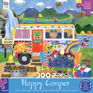 Foto 2 | Rompecabezas Ceaco Happy Camper Waterfall Camper 300 Piezas - Venta Internacional.