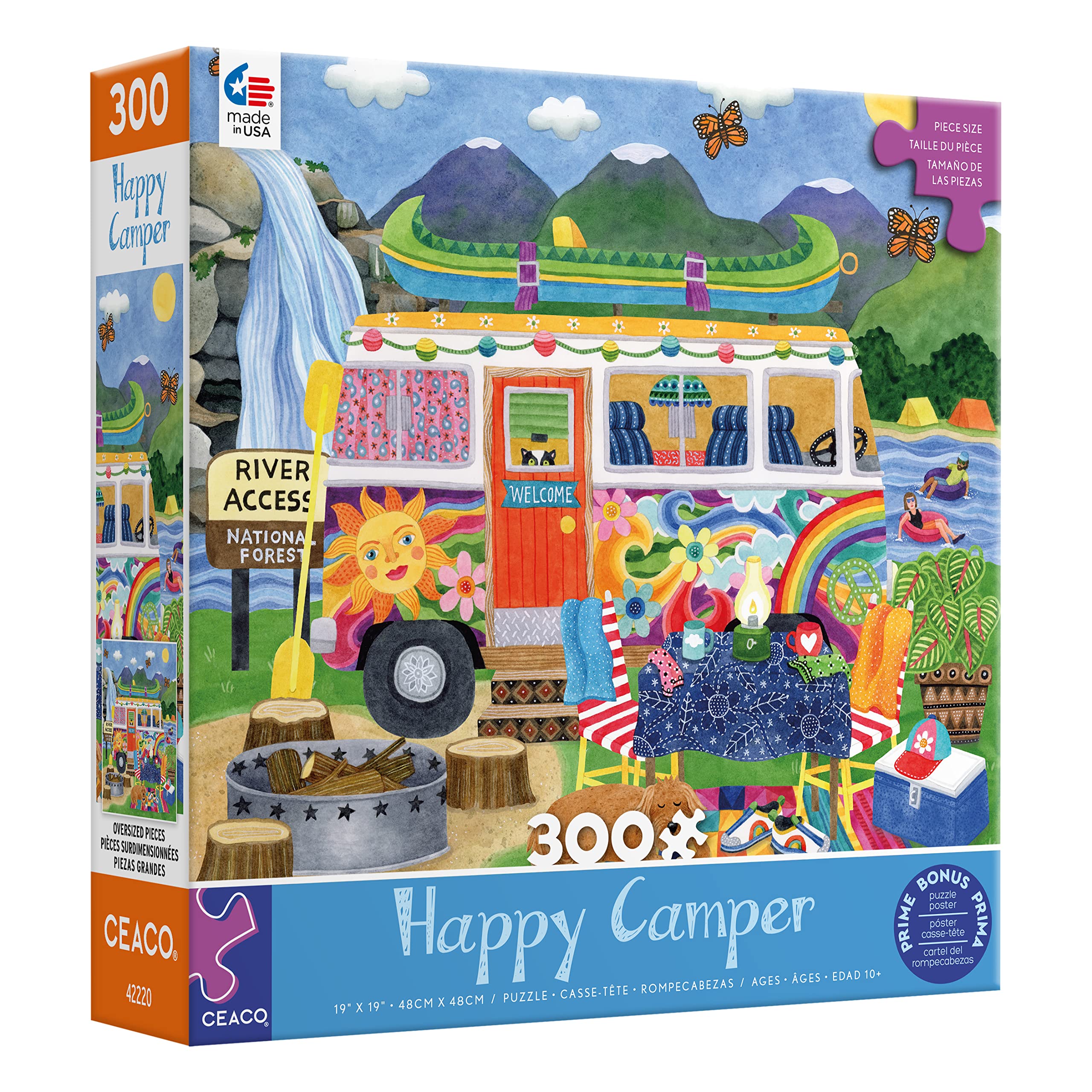 Foto 4 pulgar | Rompecabezas Ceaco Happy Camper Waterfall Camper 300 Piezas - Venta Internacional.