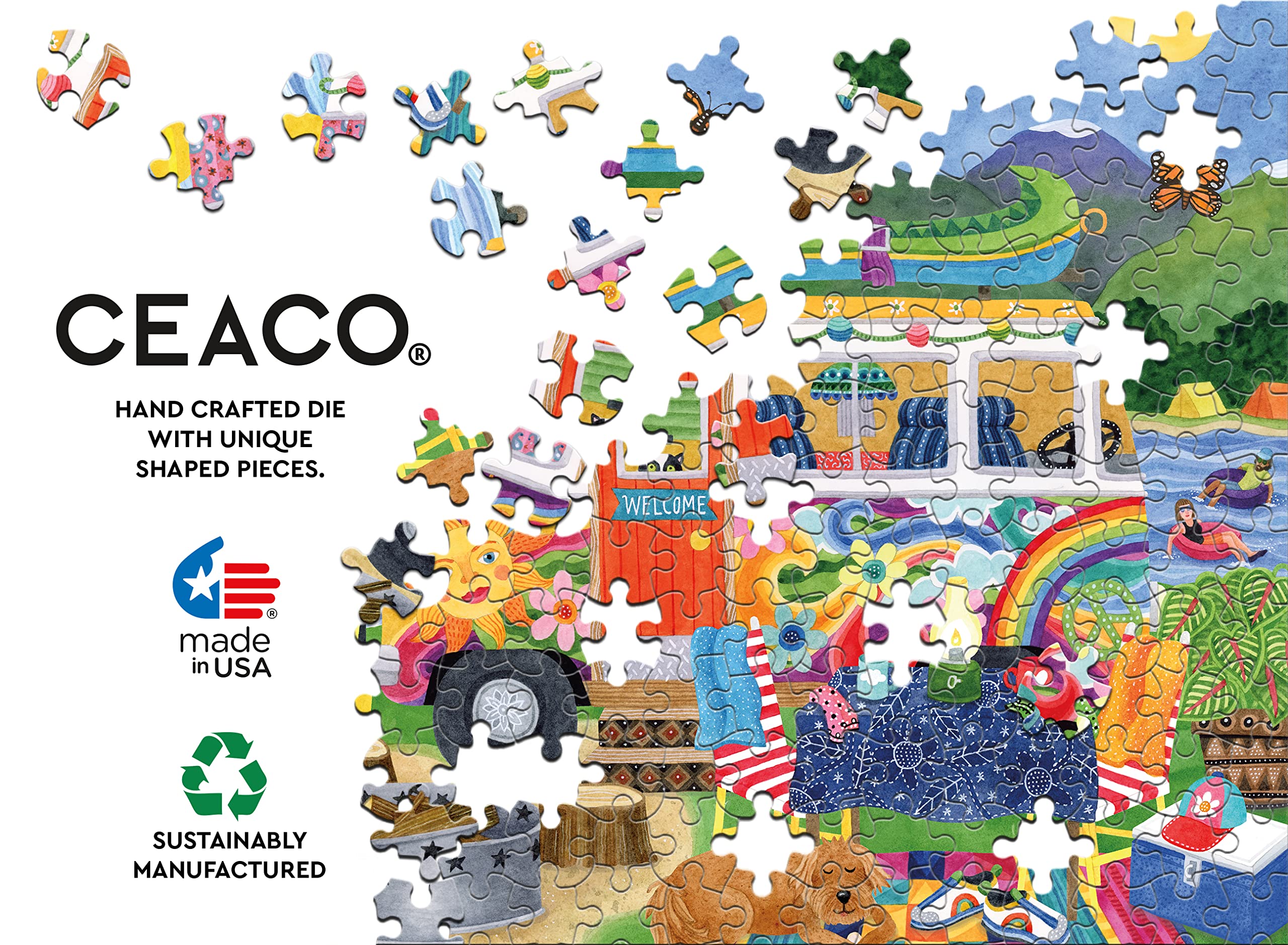 Foto 5 | Rompecabezas Ceaco Happy Camper Waterfall Camper 300 Piezas - Venta Internacional.