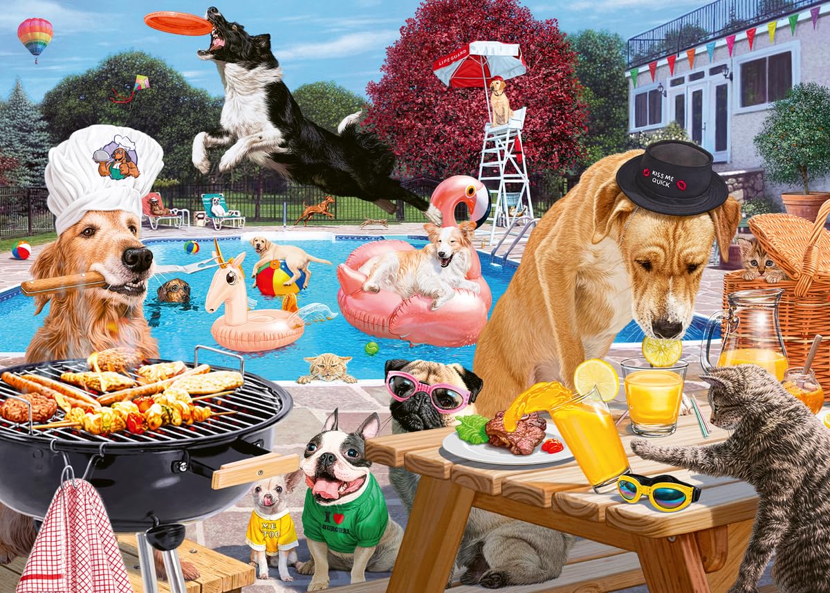Rompecabezas Ravensburger Dog Days Of Summer 1000 Piezas - Venta Internacional.