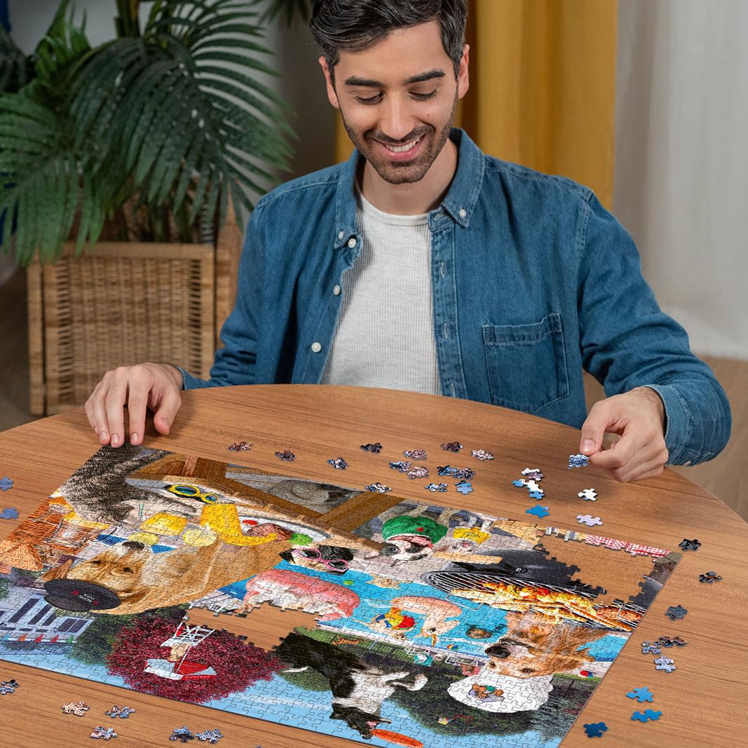 Foto 4 pulgar | Rompecabezas Ravensburger Dog Days Of Summer 1000 Piezas - Venta Internacional.