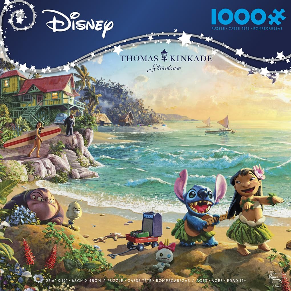 Foto 3 pulgar | Rompecabezas Ceaco Thomas Kinkade Disney Lilo And Stitch 1000 Unidades - Venta Internacional.