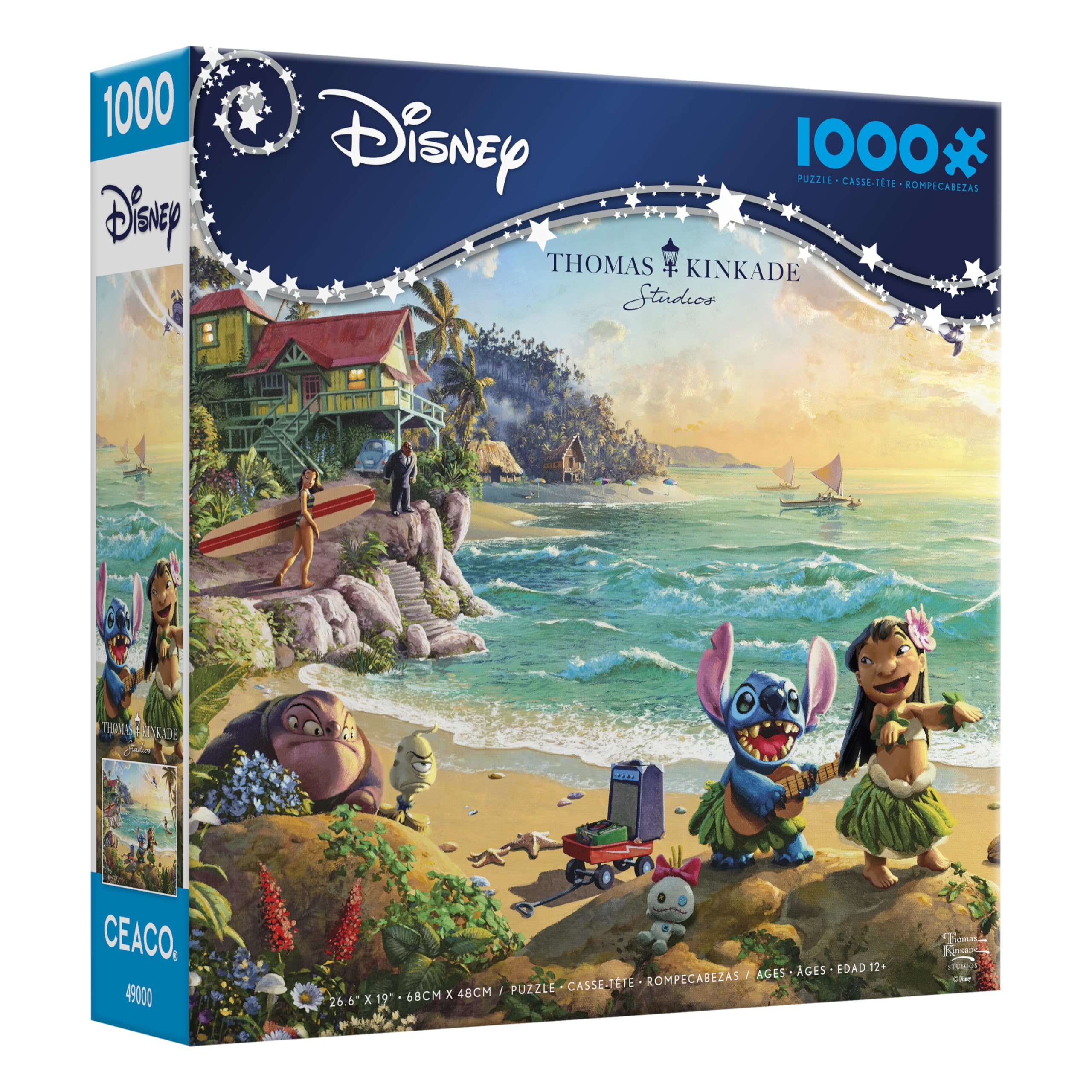 Foto 4 pulgar | Rompecabezas Ceaco Thomas Kinkade Disney Lilo And Stitch 1000 Unidades - Venta Internacional.