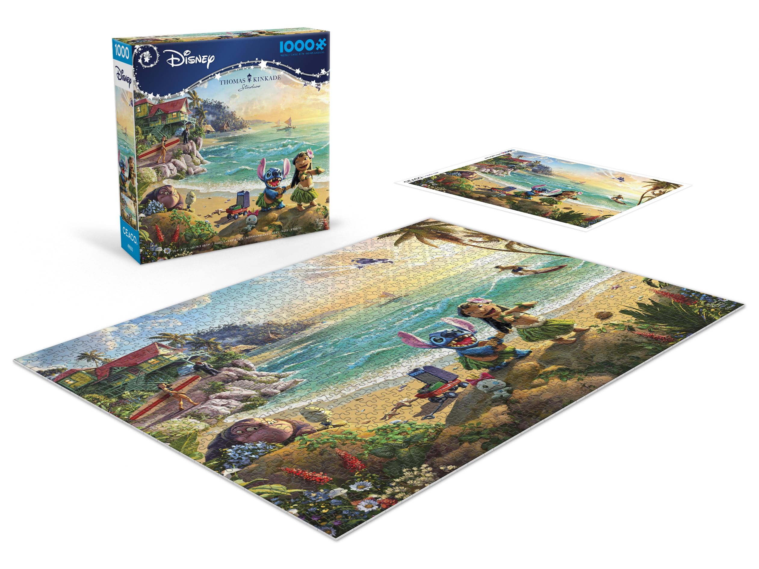 Foto 4 | Rompecabezas Ceaco Thomas Kinkade Disney Lilo And Stitch 1000 Unidades - Venta Internacional.