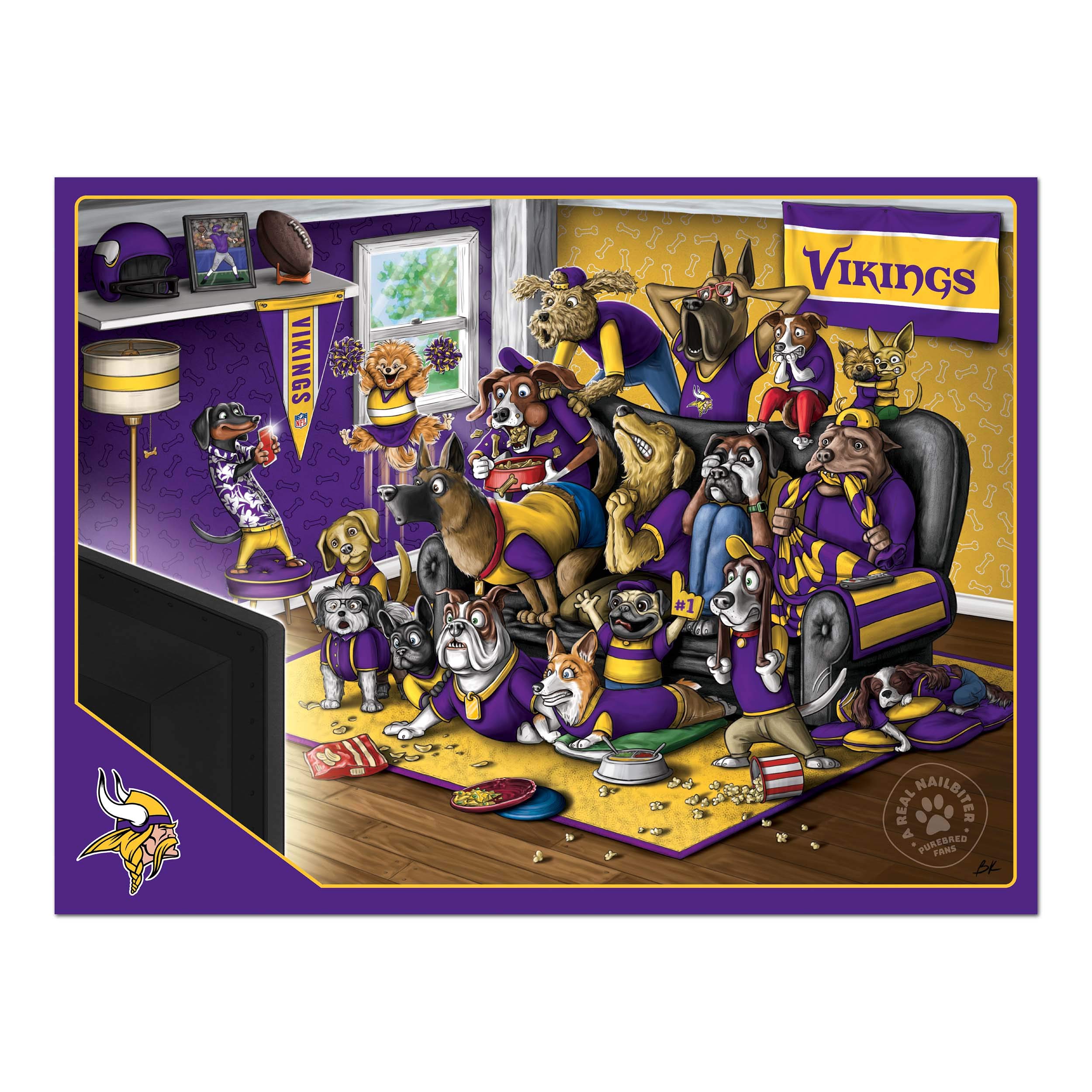 Foto 4 pulgar | Puzzle Youthefan Nfl Minnesota Vikings Purebred Fans, 500 Unidades - Venta Internacional.