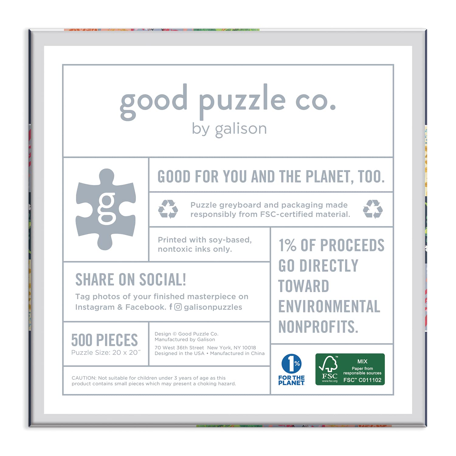 Foto 4 pulgar | Puzzle Good Puzzle Co. Gatos Y Flores, 500 Piezas - Venta Internacional.