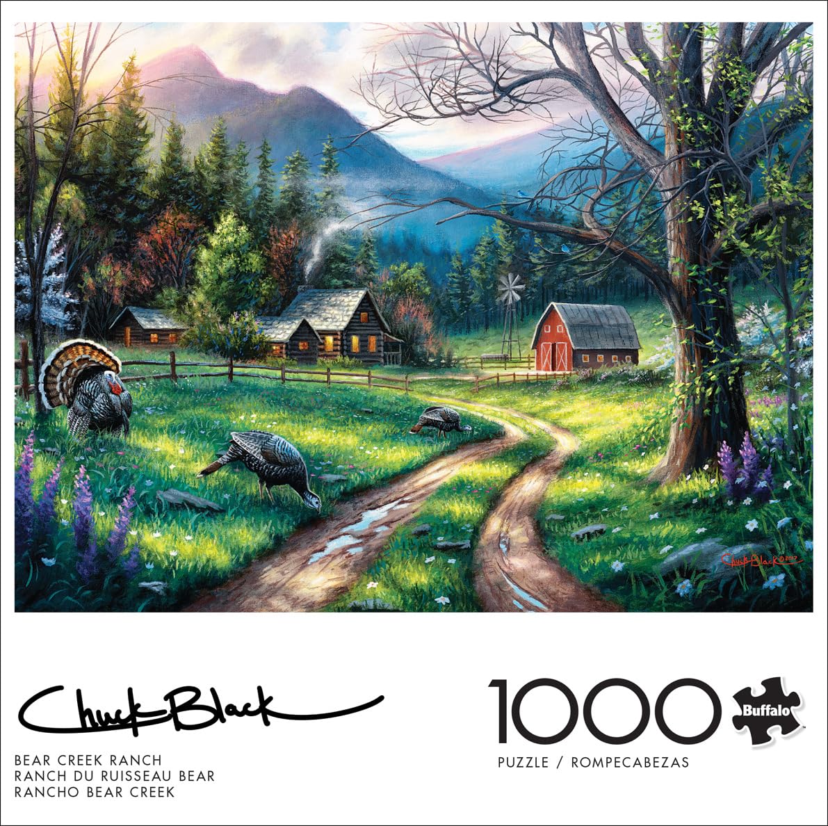 Foto 3 pulgar | Rompecabezas Buffalo Games Charles Black Bear Creek Ranch 1000 Piezas - Venta Internacional.