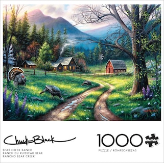 Foto 2 | Rompecabezas Buffalo Games Charles Black Bear Creek Ranch 1000 Piezas - Venta Internacional.