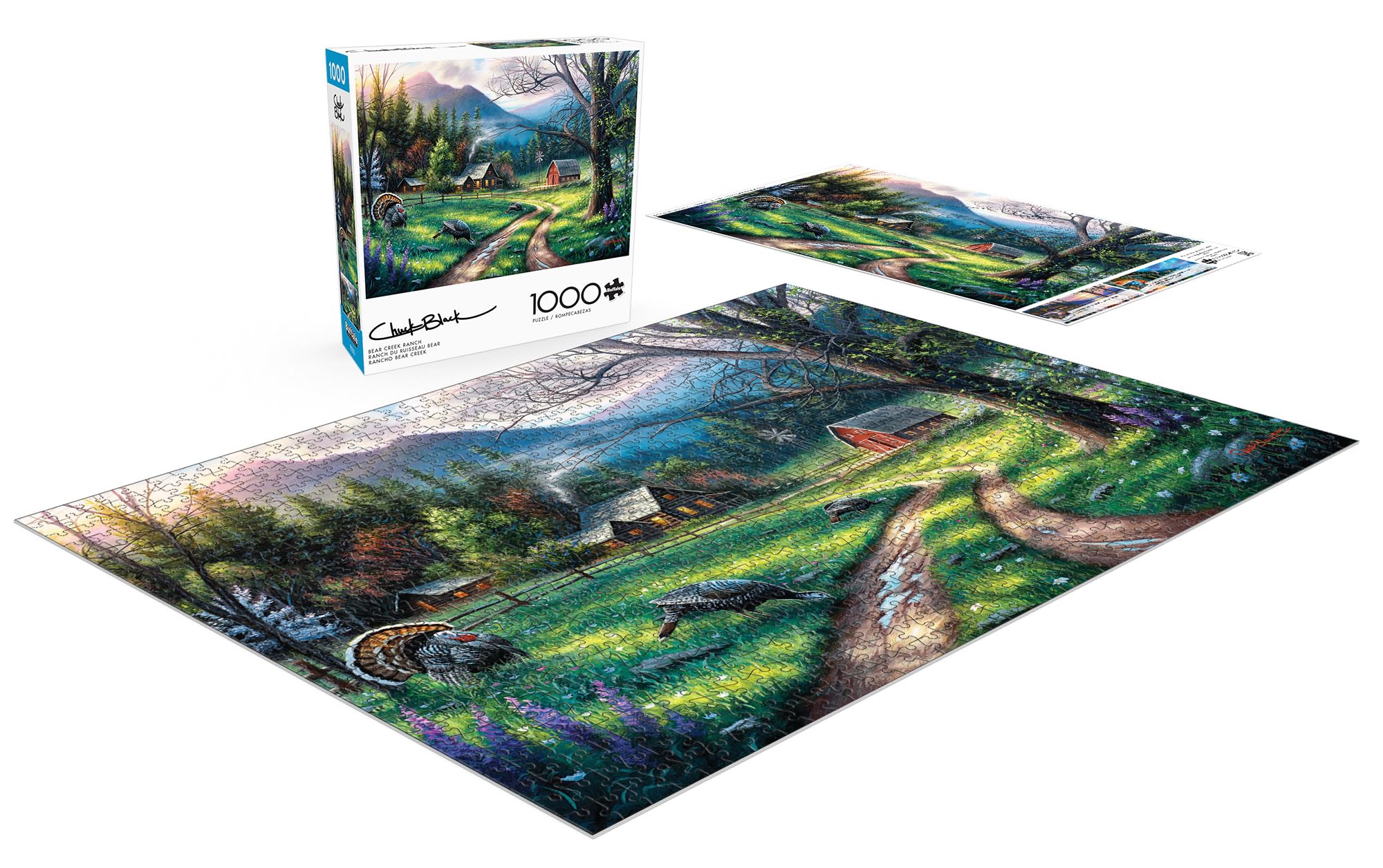 Foto 5 pulgar | Rompecabezas Buffalo Games Charles Black Bear Creek Ranch 1000 Piezas - Venta Internacional.