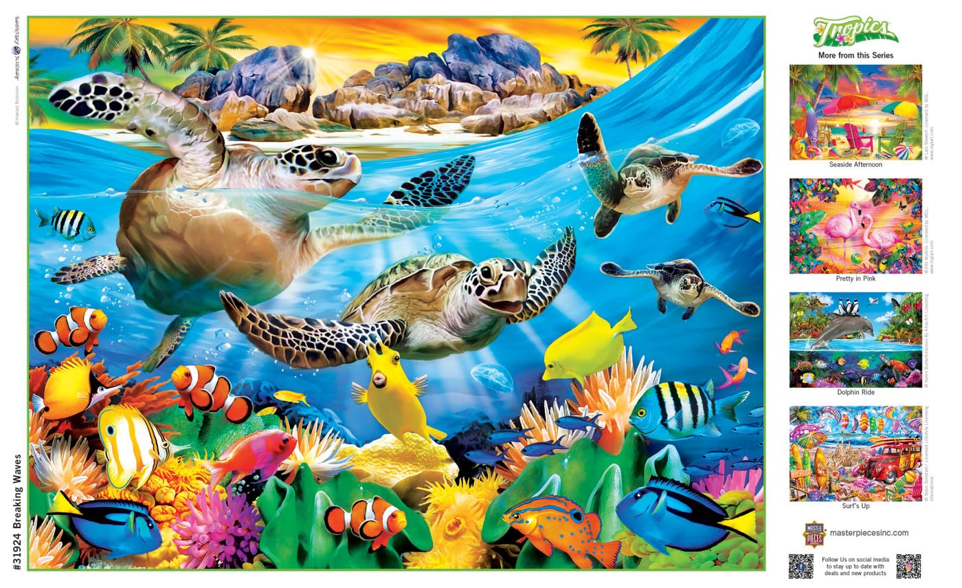 Foto 5 pulgar | Rompecabezas Masterpieces Breaking Waves 300 Piezas - Venta Internacional.