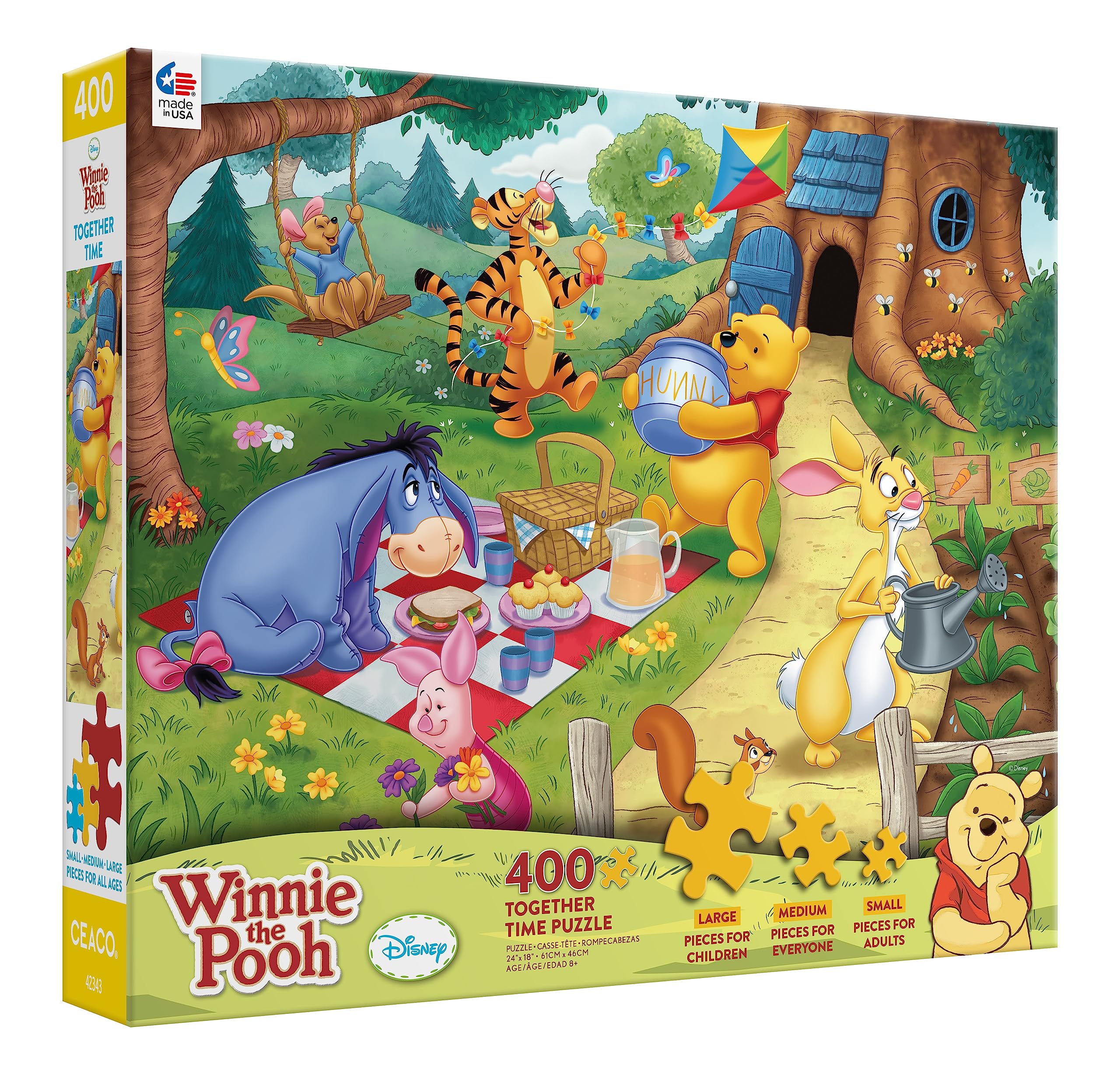 Foto 4 pulgar | Rompecabezas Ceaco Disney Together Time Winnie The Pooh, 400 Piezas - Venta Internacional.