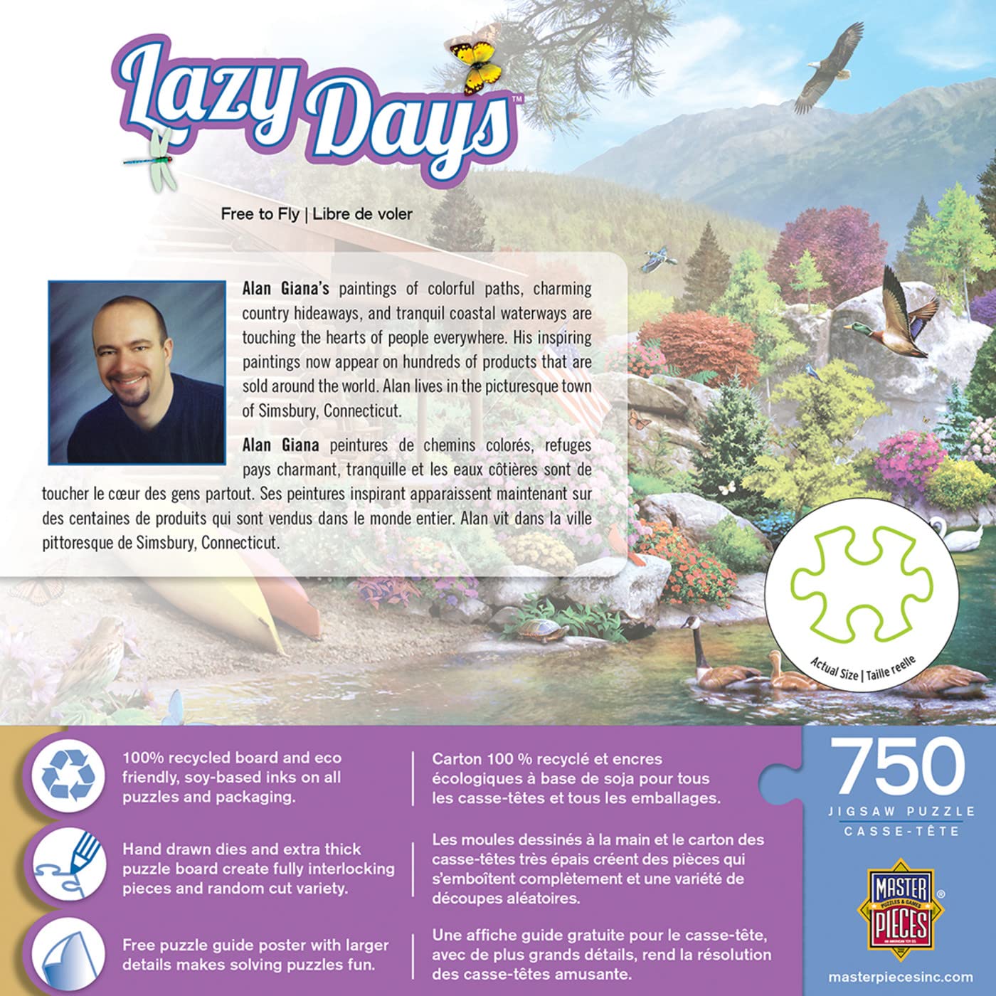 Foto 3 | Rompecabezas Masterpieces Free To Fly 750 Piezas - Venta Internacional.