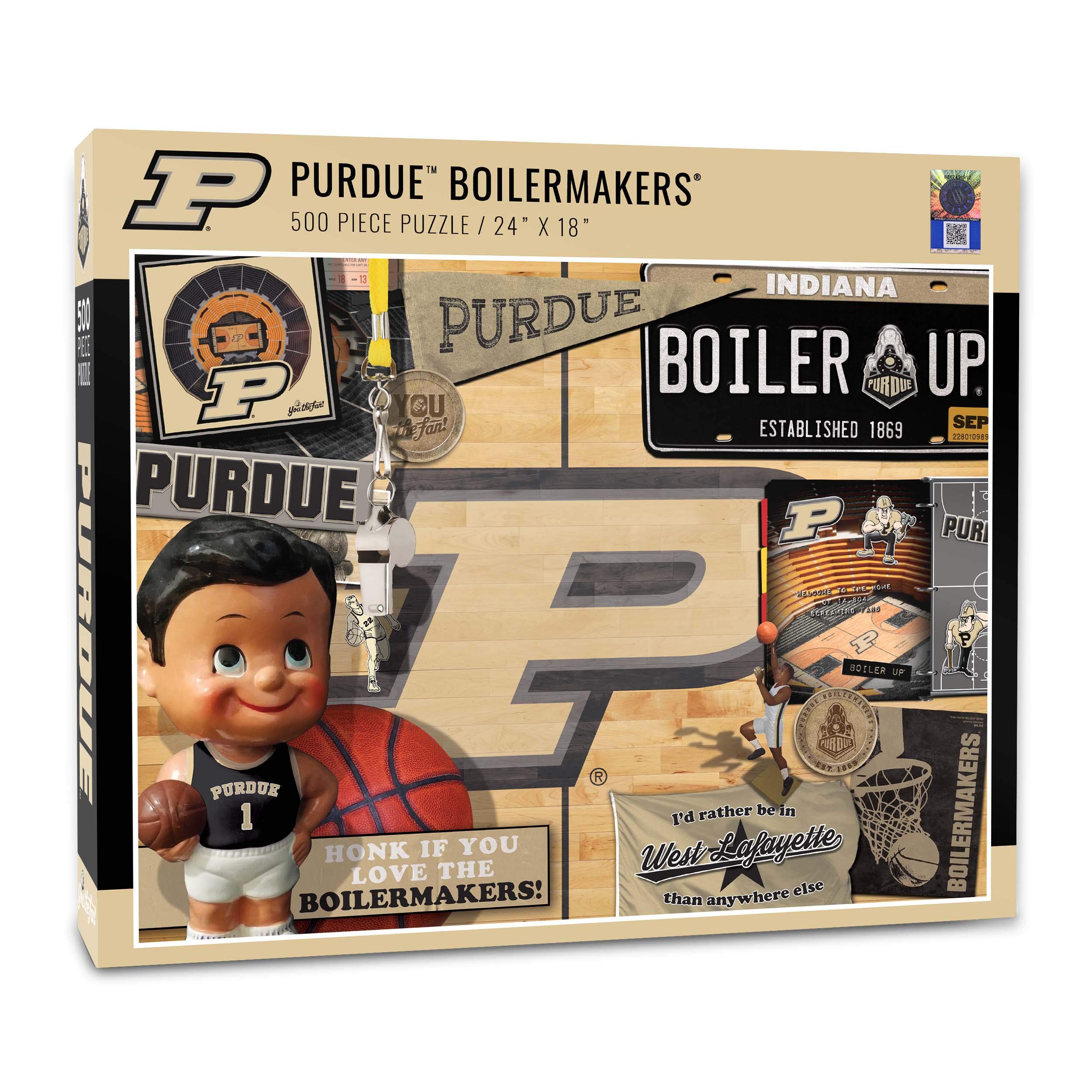 Foto 2 pulgar | Puzzle Youthefan Ncaa Purdue Boilermakers Bb Retro, 500 Piezas - Venta Internacional.