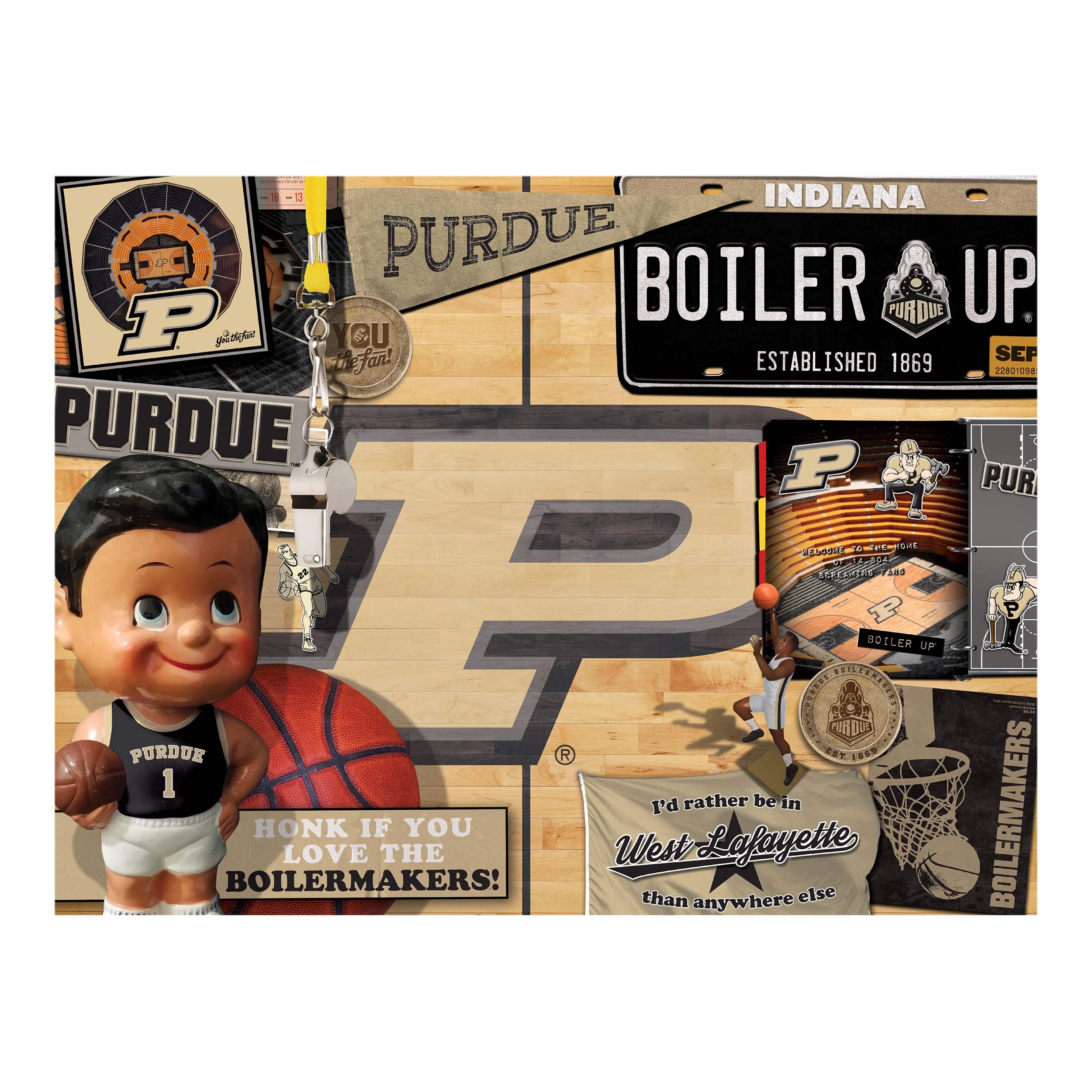 Foto 4 pulgar | Puzzle Youthefan Ncaa Purdue Boilermakers Bb Retro, 500 Piezas - Venta Internacional.