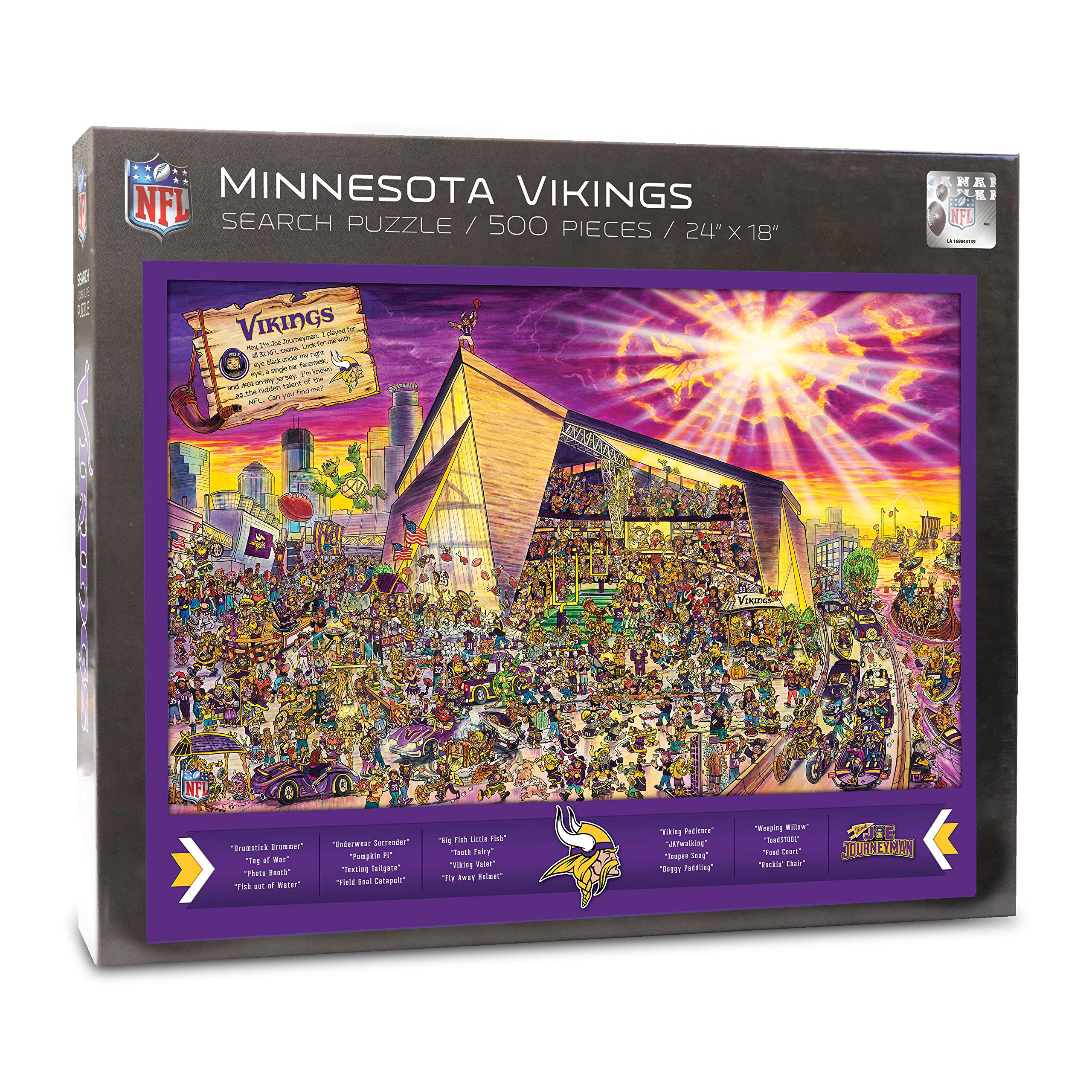 Foto 2 pulgar | Puzzle Youthefan Nfl Minnesota Vikings Joe Journeyman, 500 Unidades - Venta Internacional.