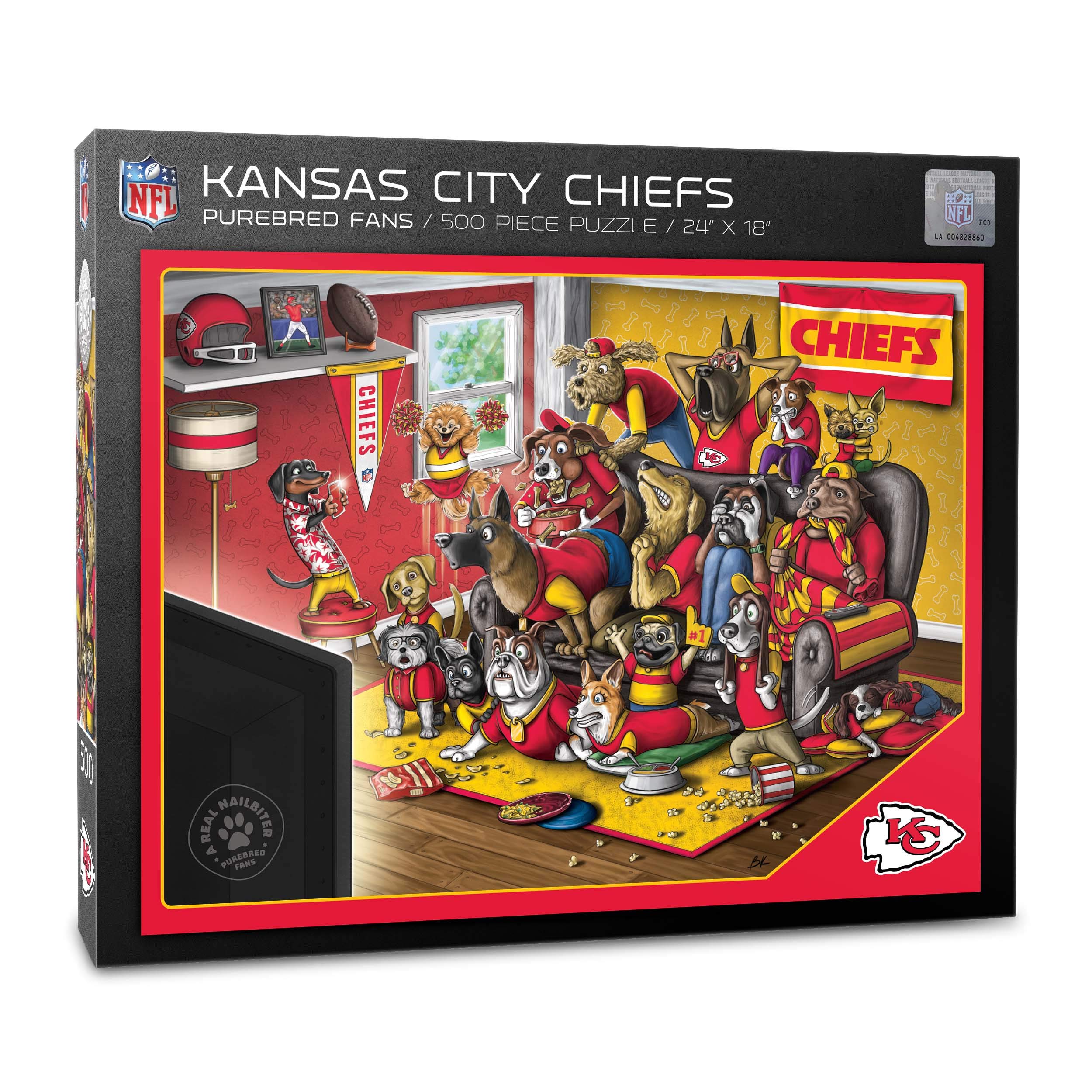 Foto 2 pulgar | Puzzle Youthefan Nfl Kansas City Chiefs Purebred Fans, 500 Unidades - Venta Internacional.