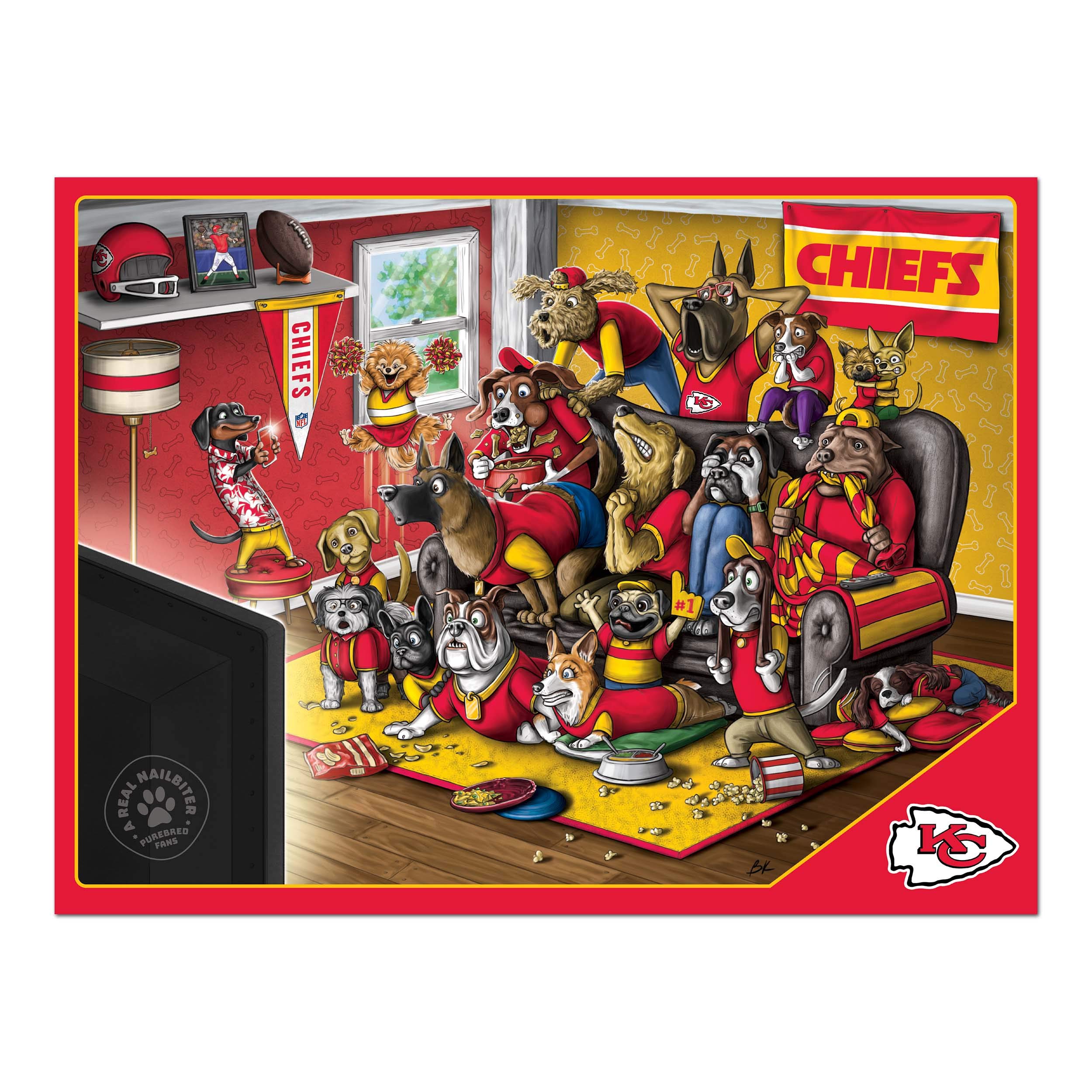 Foto 4 pulgar | Puzzle Youthefan Nfl Kansas City Chiefs Purebred Fans, 500 Unidades - Venta Internacional.