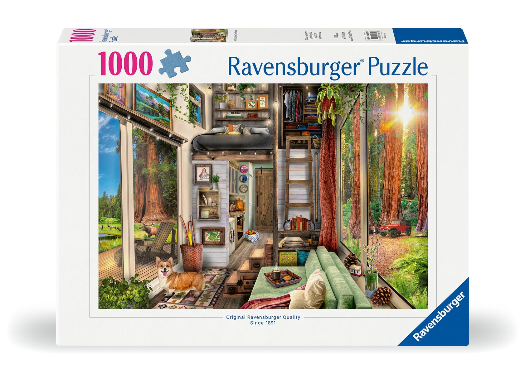 Foto 2 | Rompecabezas Ravensburger Redwood Forest Tiny House 1000 Piezas - Venta Internacional.