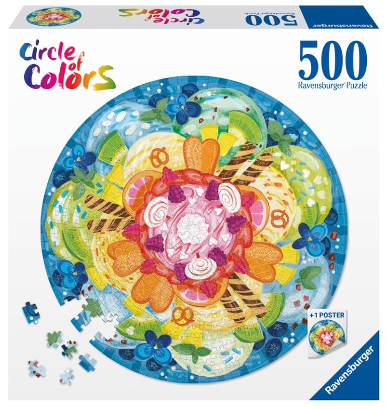Foto 3 pulgar | Rompecabezas Ravensburger Circle Of Colors Ice Cream, 500 Unidades - Venta Internacional.