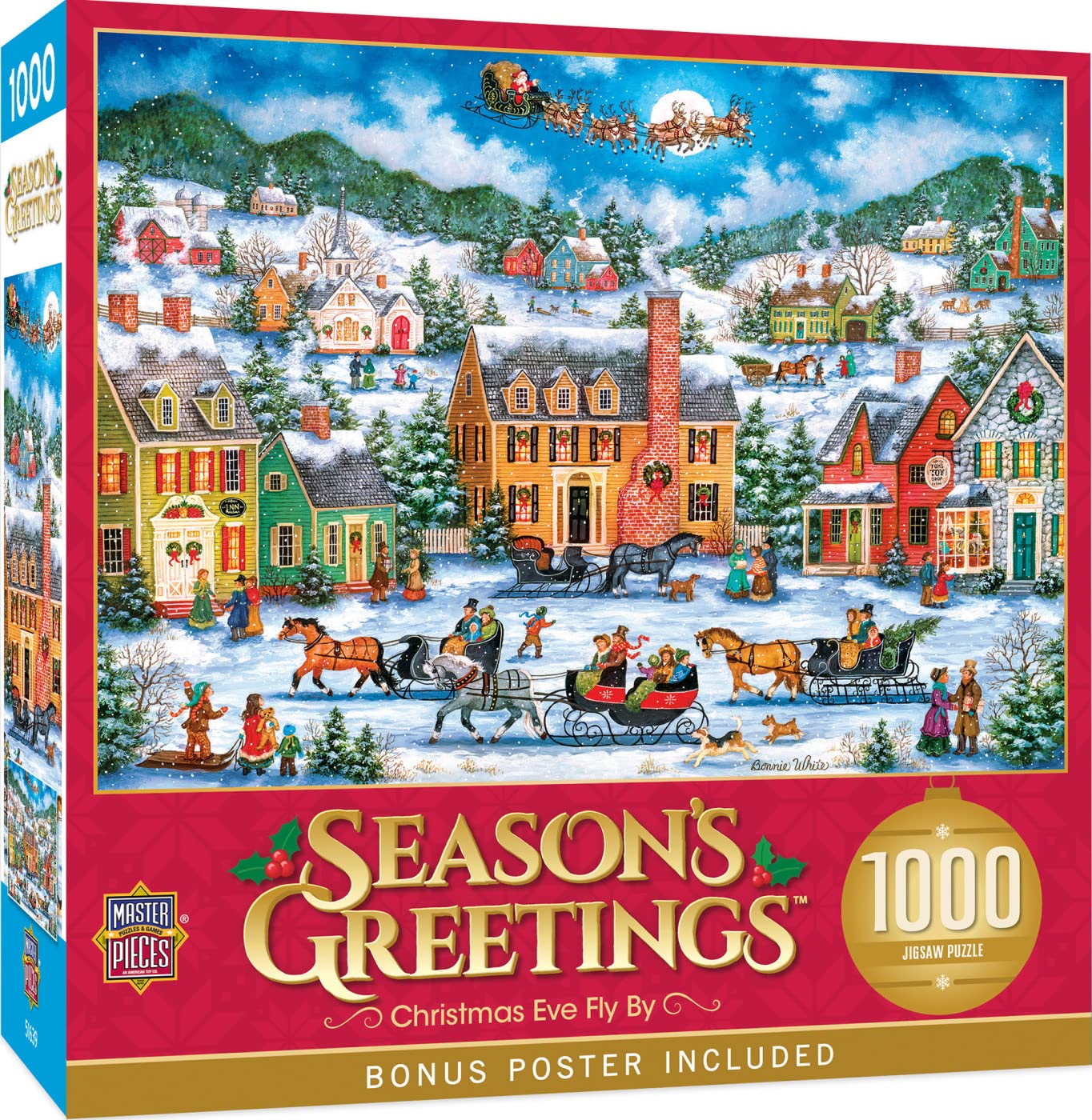 Foto 1 | Rompecabezas Masterpieces Christmas Eve Fly De 1000 Piezas - Venta Internacional.