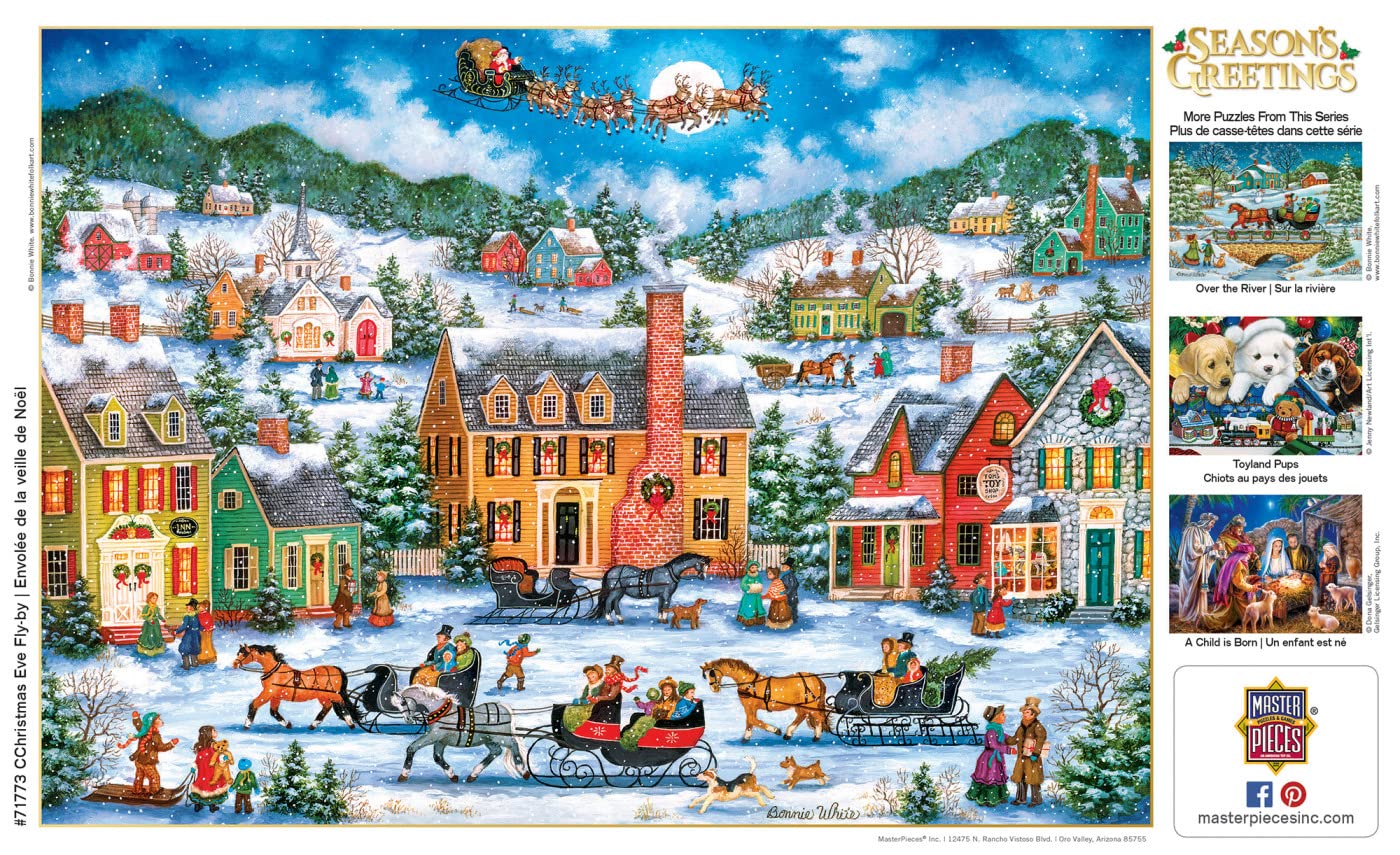 Foto 7 | Rompecabezas Masterpieces Christmas Eve Fly De 1000 Piezas - Venta Internacional.