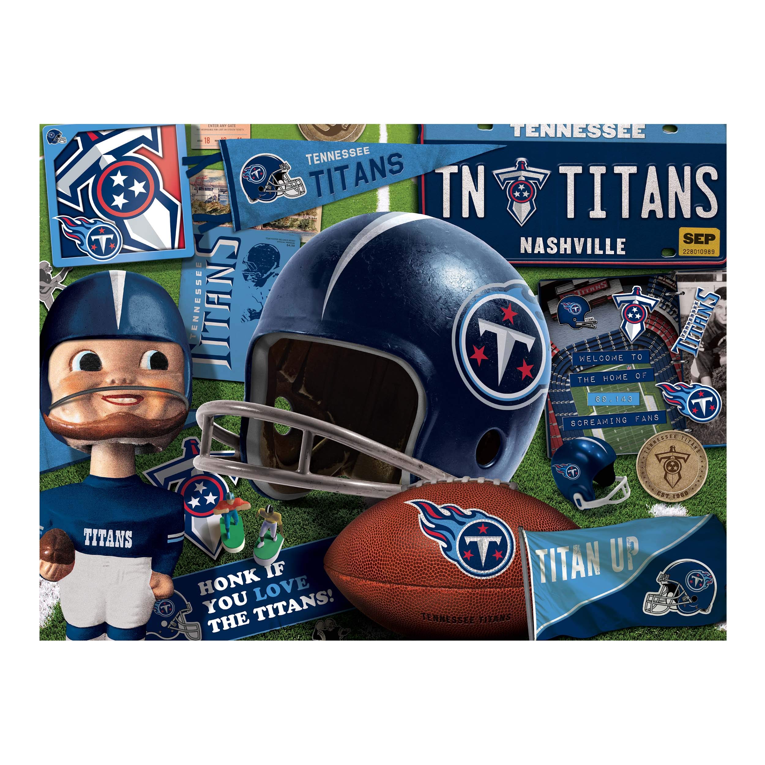 Foto 4 pulgar | Puzzle Youthefan Nfl Tennessee Titans Retro De 500 Piezas - Venta Internacional.