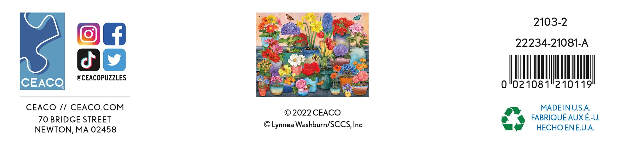 Foto 7 | Rompecabezas Ceaco Ecosystems Pretty Petals, 300 Piezas - Venta Internacional.