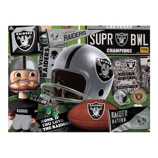 Foto 3 | Puzzle Youthefan Nfl Las Vegas Raiders Retro De 500 Piezas - Venta Internacional.