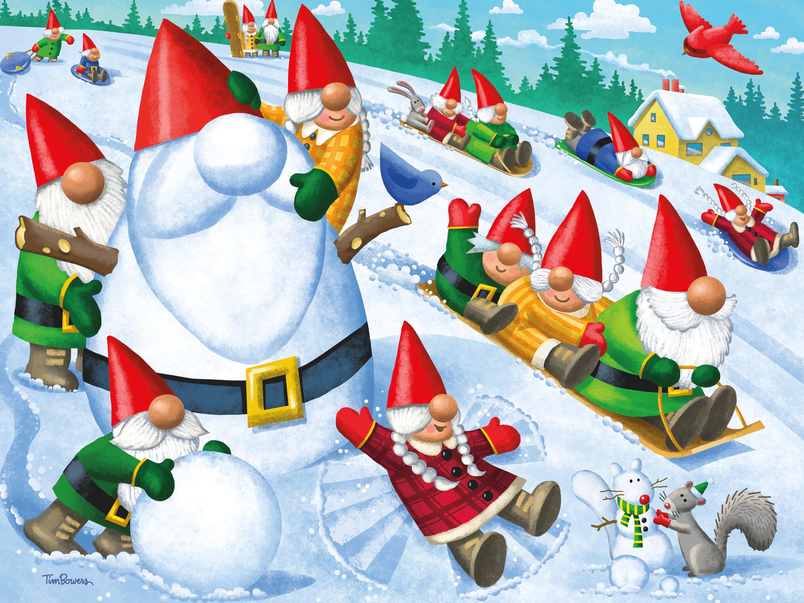 Foto 2 pulgar | Rompecabezas Ceaco Gnomes Gnomes Go Sledding 300 Piezas - Venta Internacional.