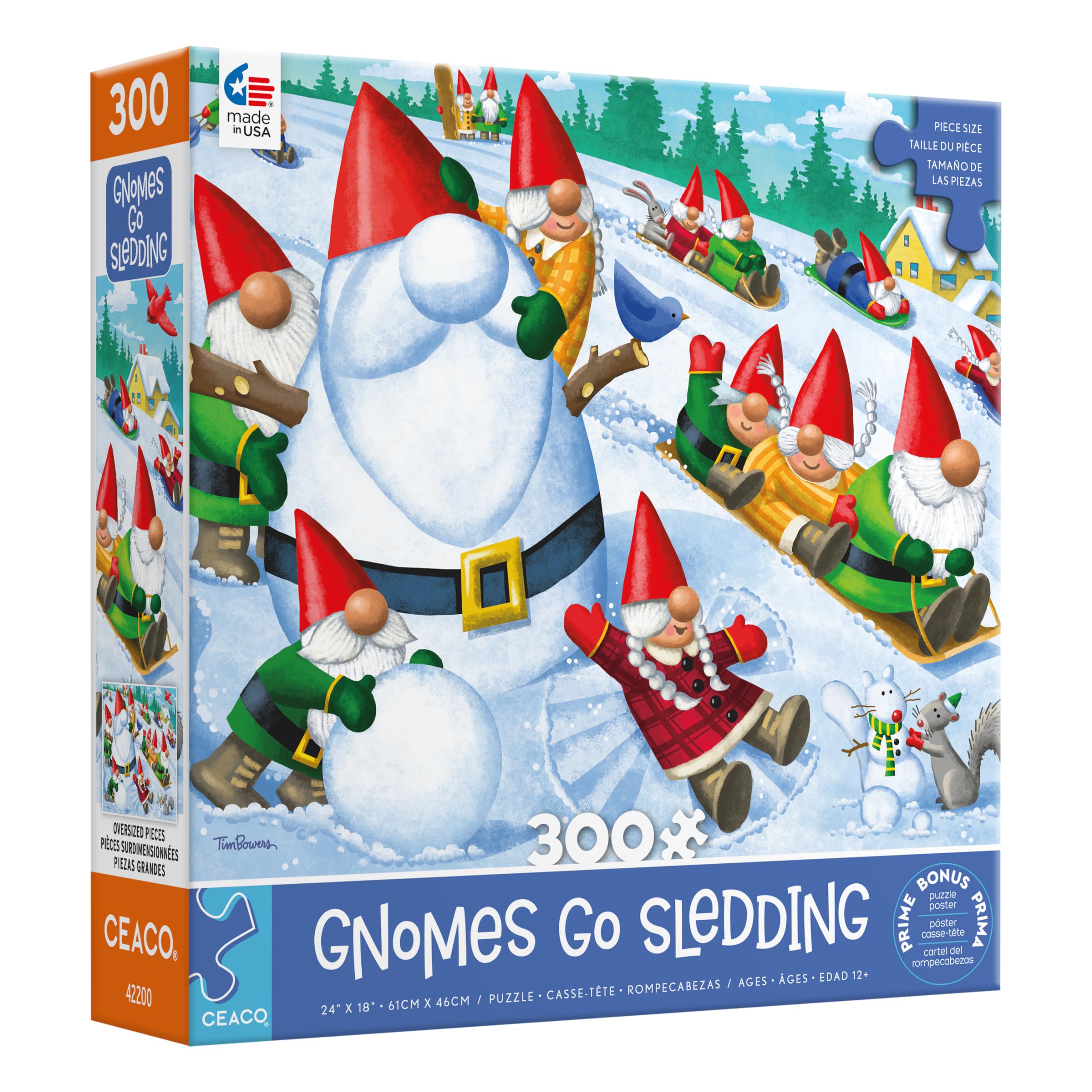 Foto 4 pulgar | Rompecabezas Ceaco Gnomes Gnomes Go Sledding 300 Piezas - Venta Internacional.