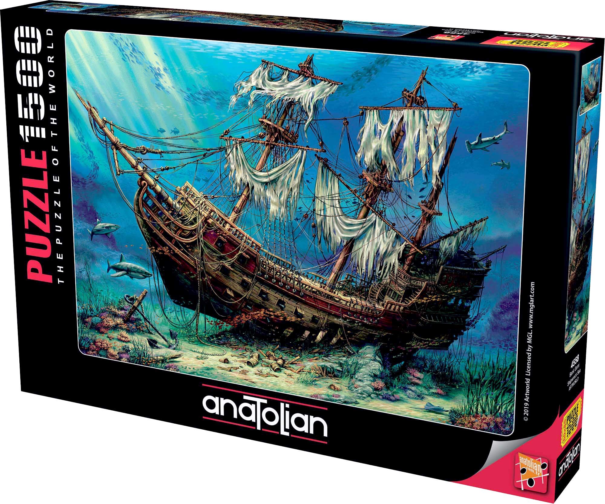 Rompecabezas Anatolian Shipwreck Sea 1500 Piezas Multicolor - Venta Internacional.