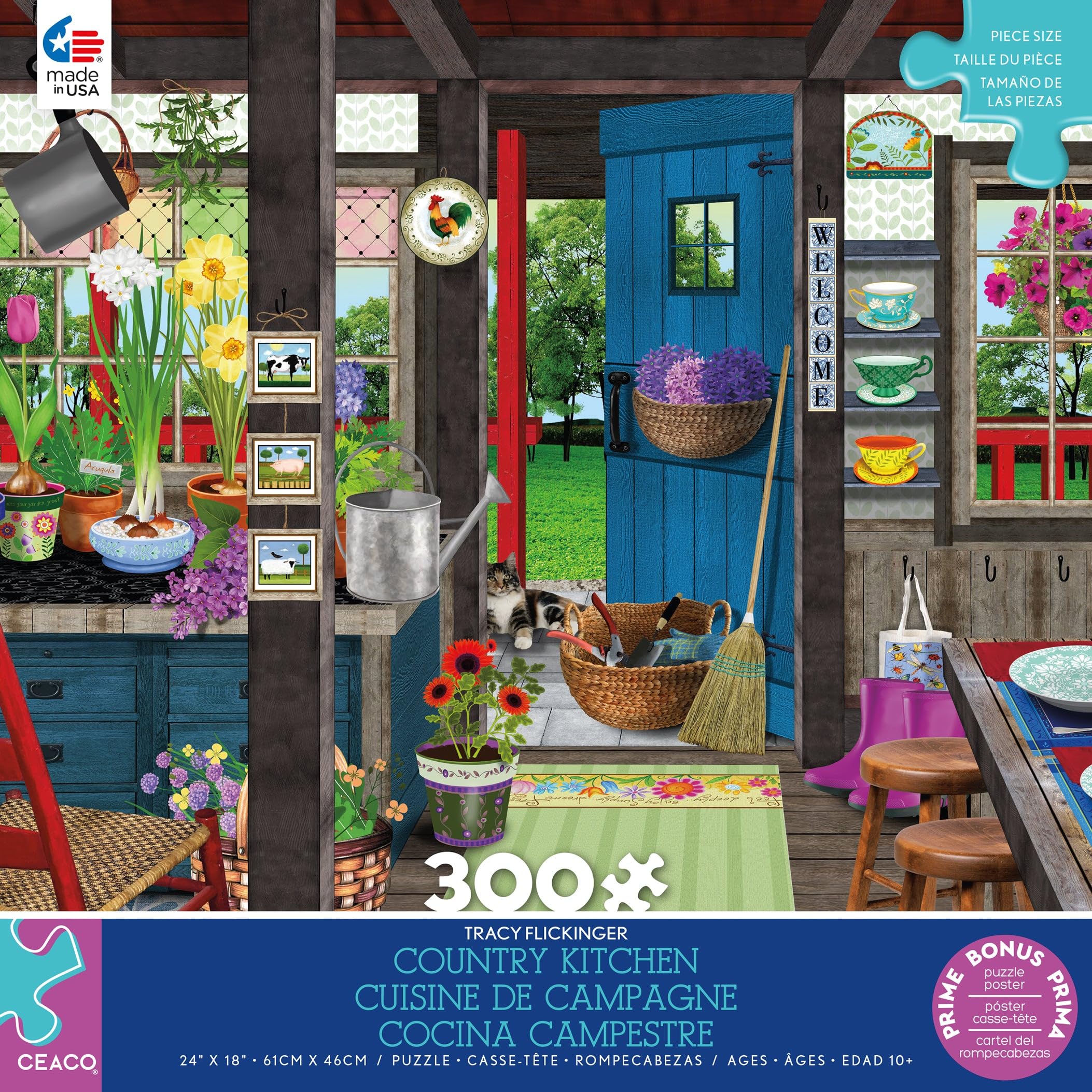 Rompecabezas Ceaco Tracy Flickinger Country Kitchen 300 Piezas - Venta Internacional.