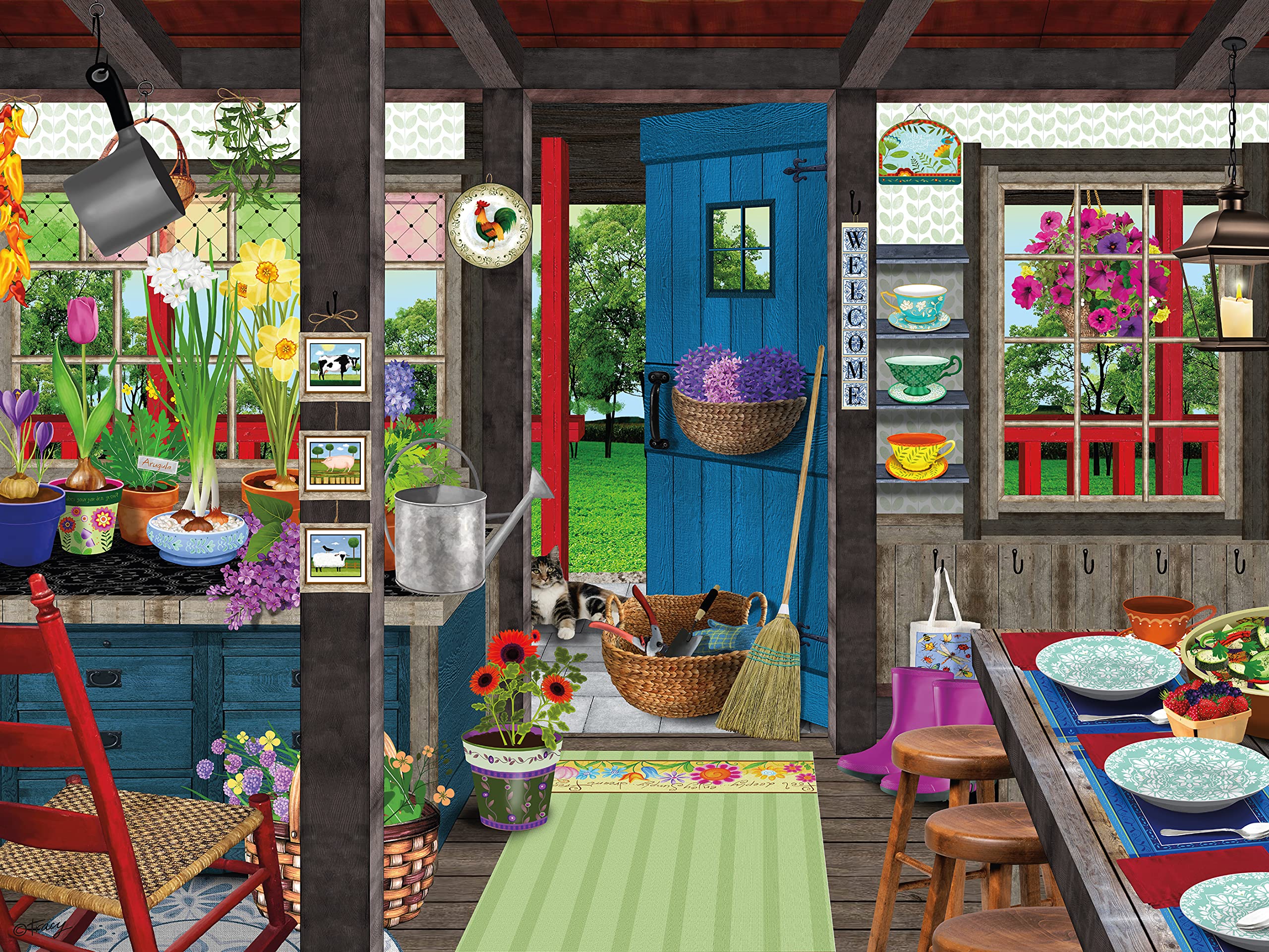 Foto 2 | Rompecabezas Ceaco Tracy Flickinger Country Kitchen 300 Piezas - Venta Internacional.