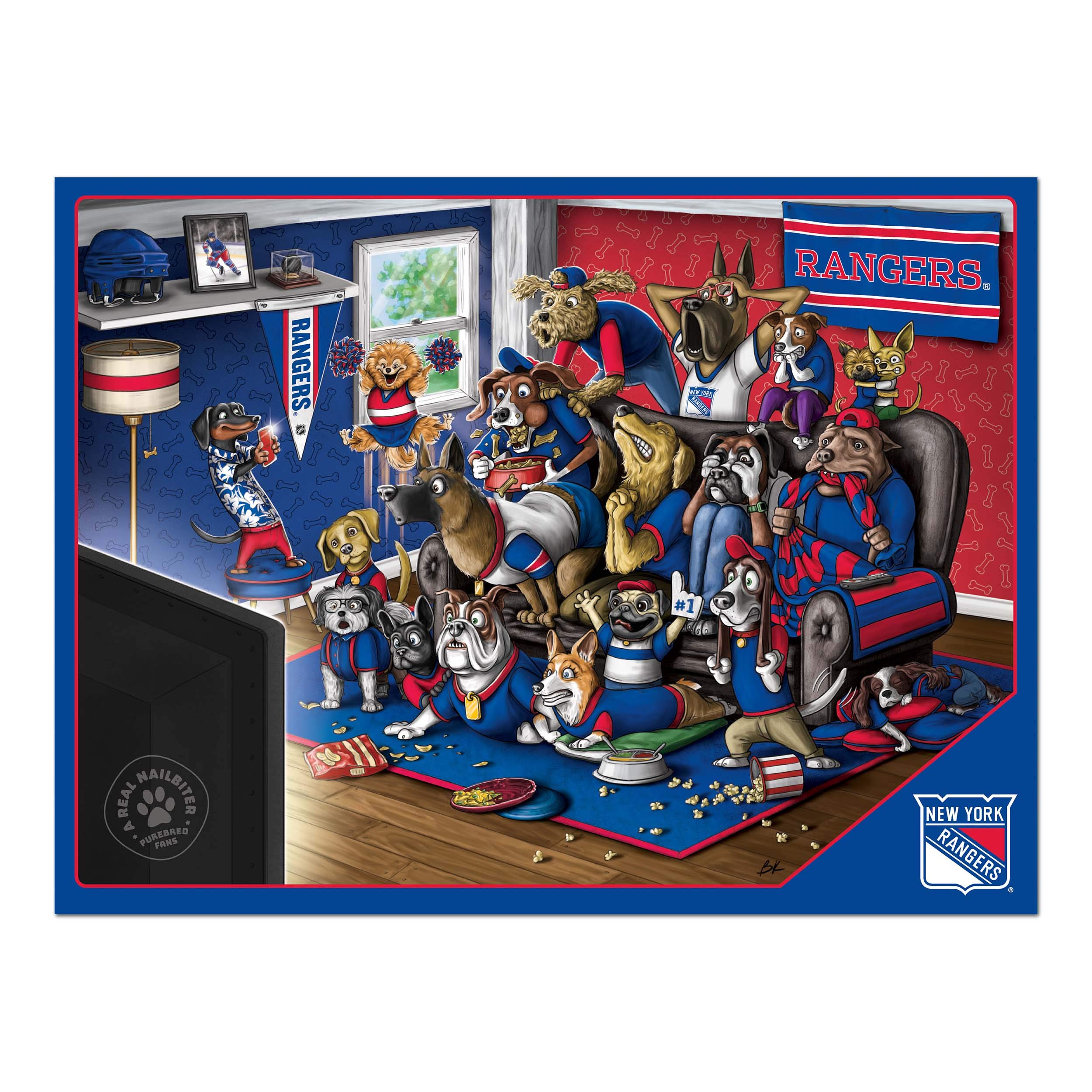 Foto 4 pulgar | Puzle Youthefan Purebred Fans New York Rangers Nhl 500 Piezas - Venta Internacional.