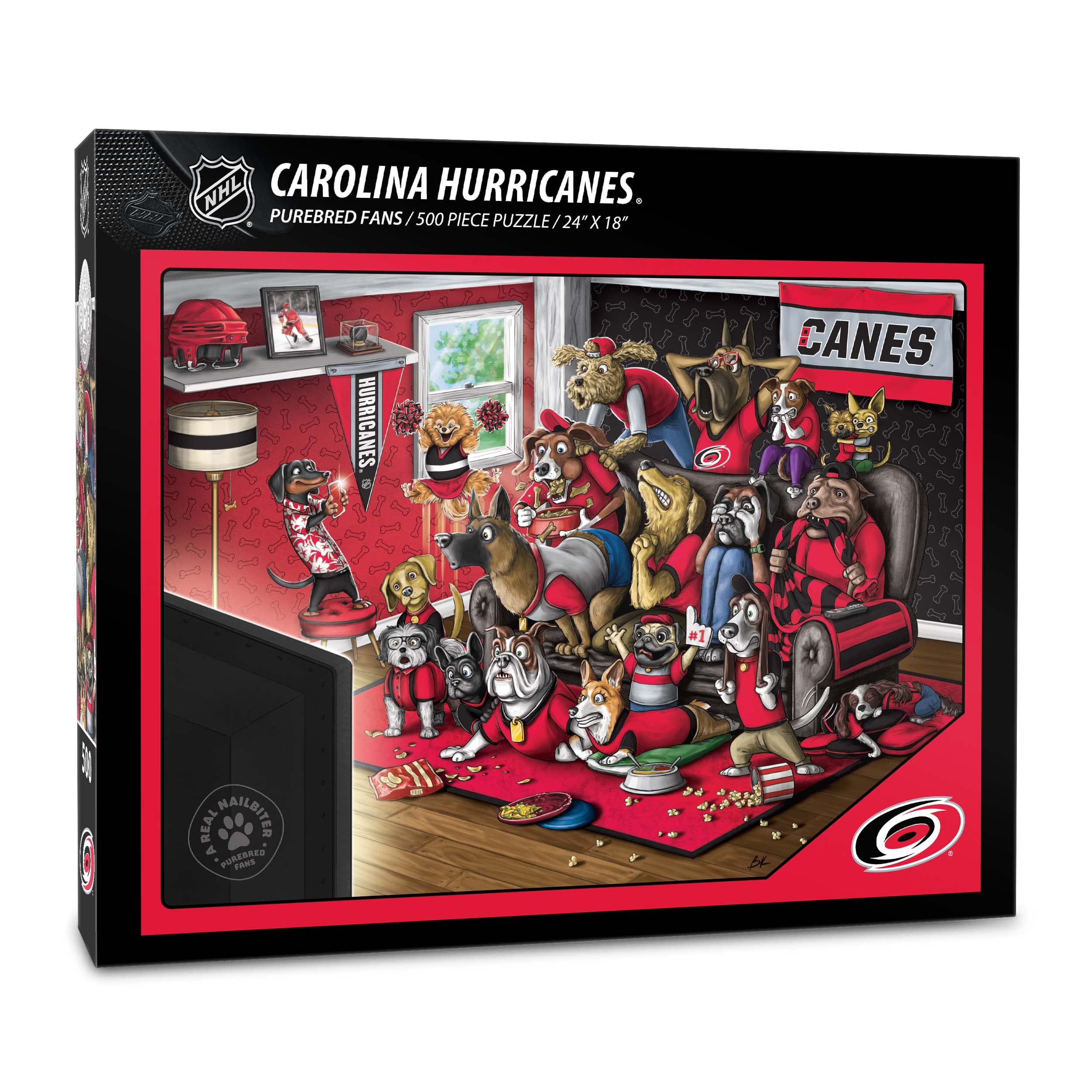 Foto 2 pulgar | Puzzle Youthefan Nhl Carolina Hurricanes Purebred Fans, 500 Unidades - Venta Internacional.